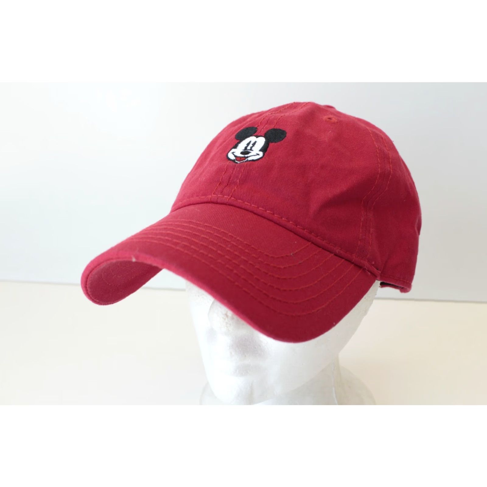 Disney VINTAGE Disney Mickey Mouse Dad Hat Red - Unisex Baseball Cap - Adjustable - FAST FREE SHIPPING - Hats Size ONE SIZE - 2 Thumbnail