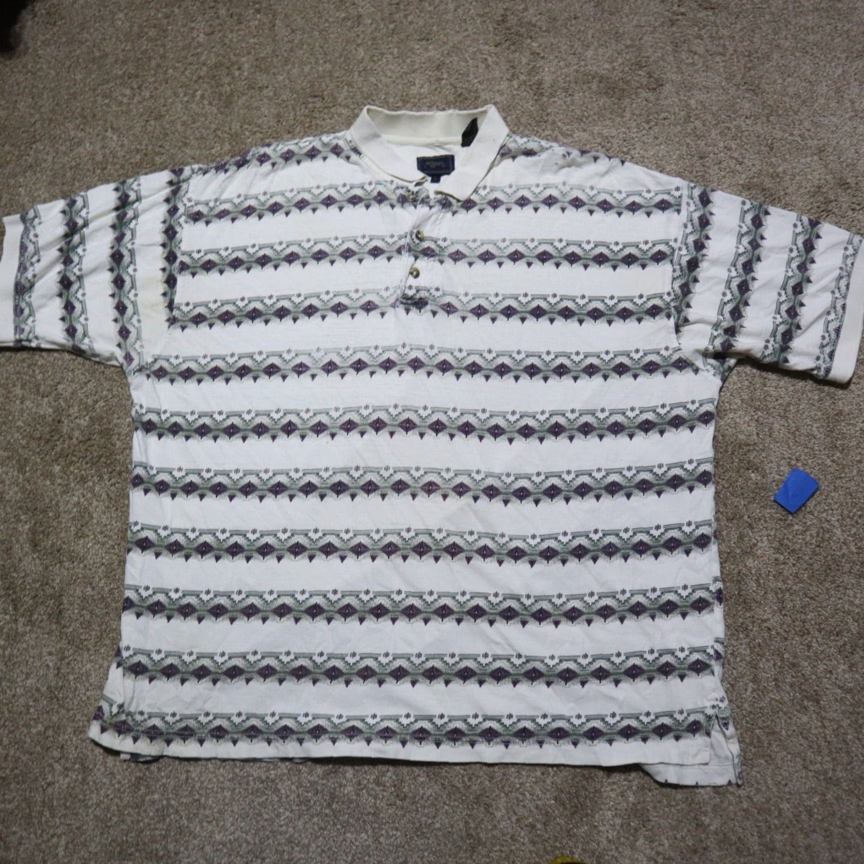Roper VINTAGE Roper Western Aztec Button-Up Shirt Adult Men XL Short Sleeve White Geometric 90s Size US XL / EU 56 / 4 - 2 Thumbnail