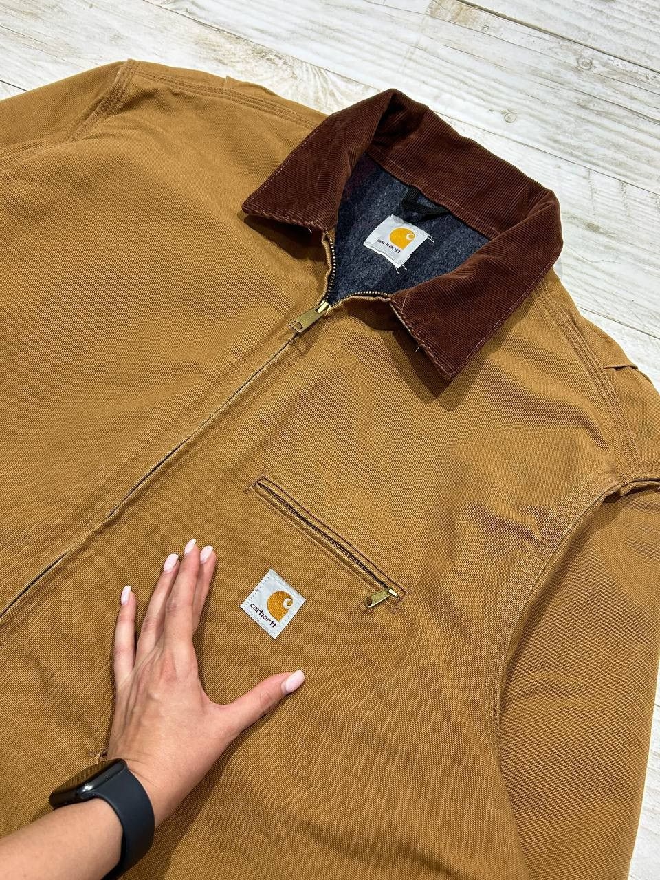 Carhartt Vintage Carhartt Detroit Jacket Work 90s Orenge/Brown Size US XXL / EU 58 / 5 - 7 Thumbnail