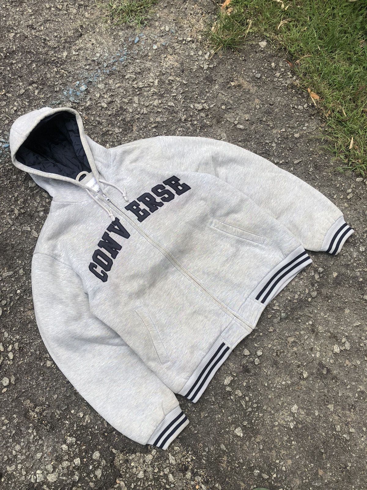 Vintage Vintage Converse Spellout Fullzipper Hoodie Jacket Size US L / EU 52-54 / 3 - 4 Thumbnail
