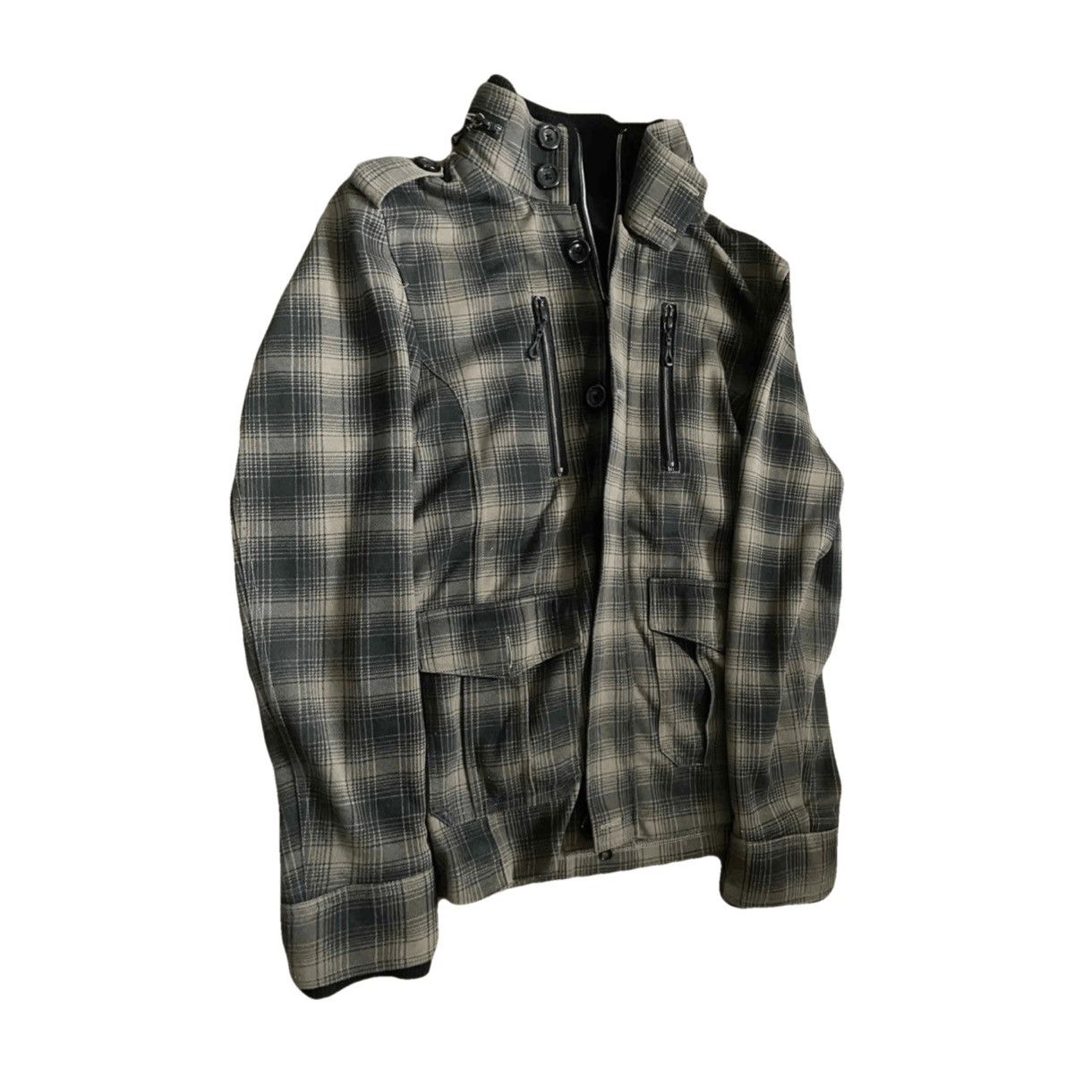 Japanese Brand 2000s Japanese archive multi zip plaid jacket Size US S / EU 44-46 / 1 - 3 Thumbnail