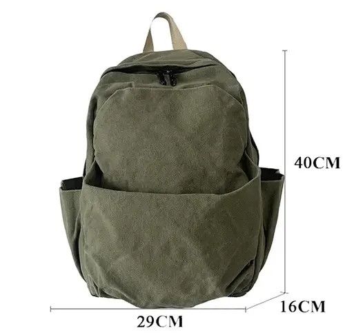 Other Fashion Canvas backpack aesthetic Size ONE SIZE - 3 Thumbnail