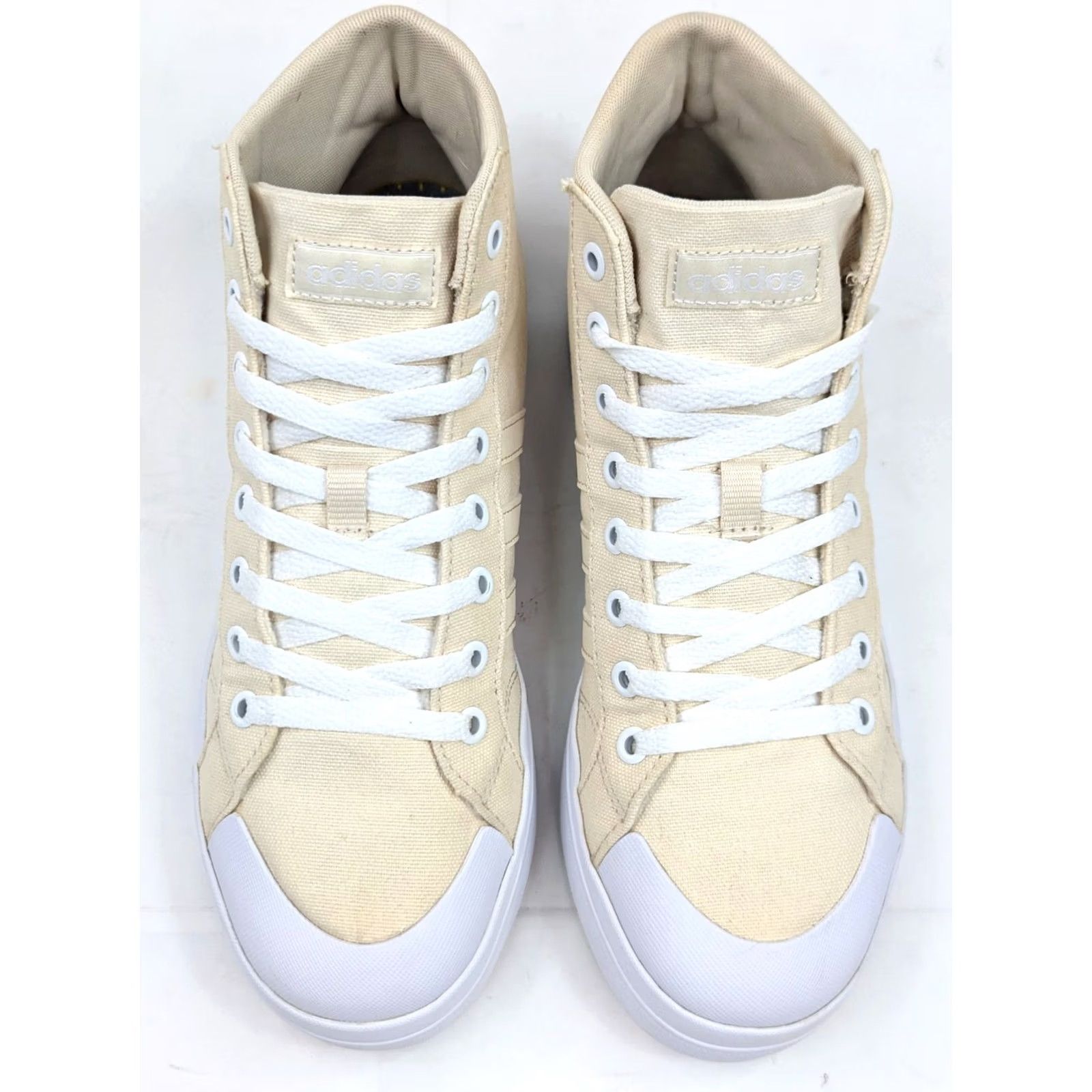 Adidas Adidas Bravada Ivory Canvas Mid Top Sneaker Women 8.5 – Cloudfoam Skate Style, EUC Size M / US 6-8 / IT 42-44 - 3 Thumbnail