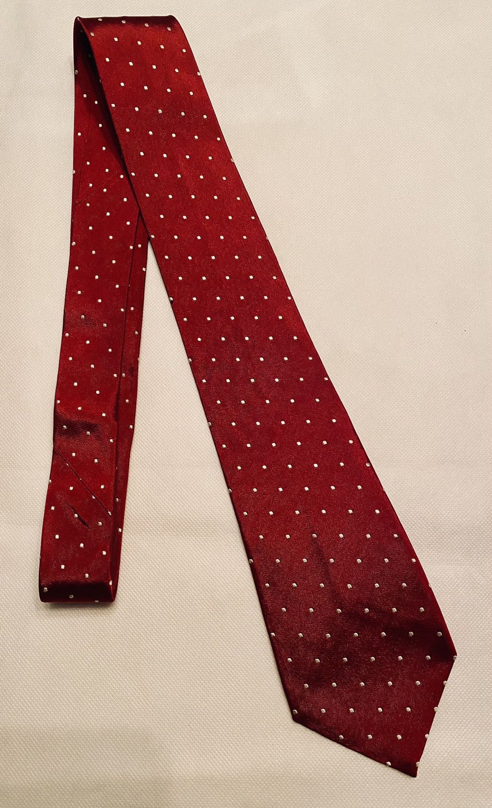 Paul Smith PAUL SMITH 🇮🇹 Red Micro Polka Dot Classic Pin Up Girl Silk Size ONE SIZE - 1 Thumbnail