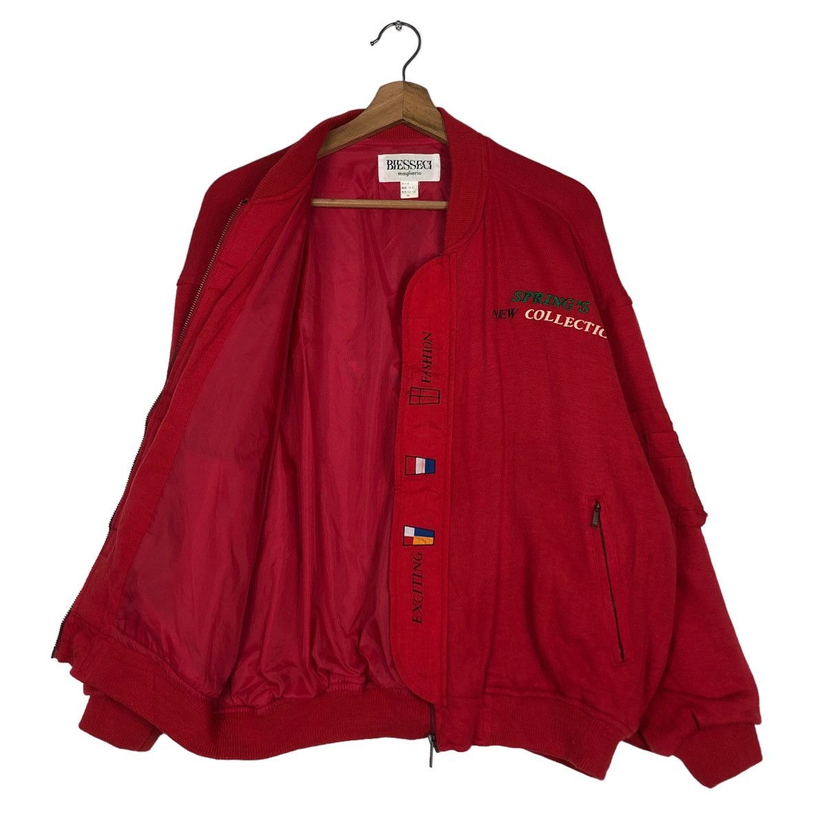 Hysteric Glamour 🔥Vintage Bomber Jacket Wool Biesseci Maglierio Japan Made Size US M / EU 48-50 / 2 - 11 Thumbnail