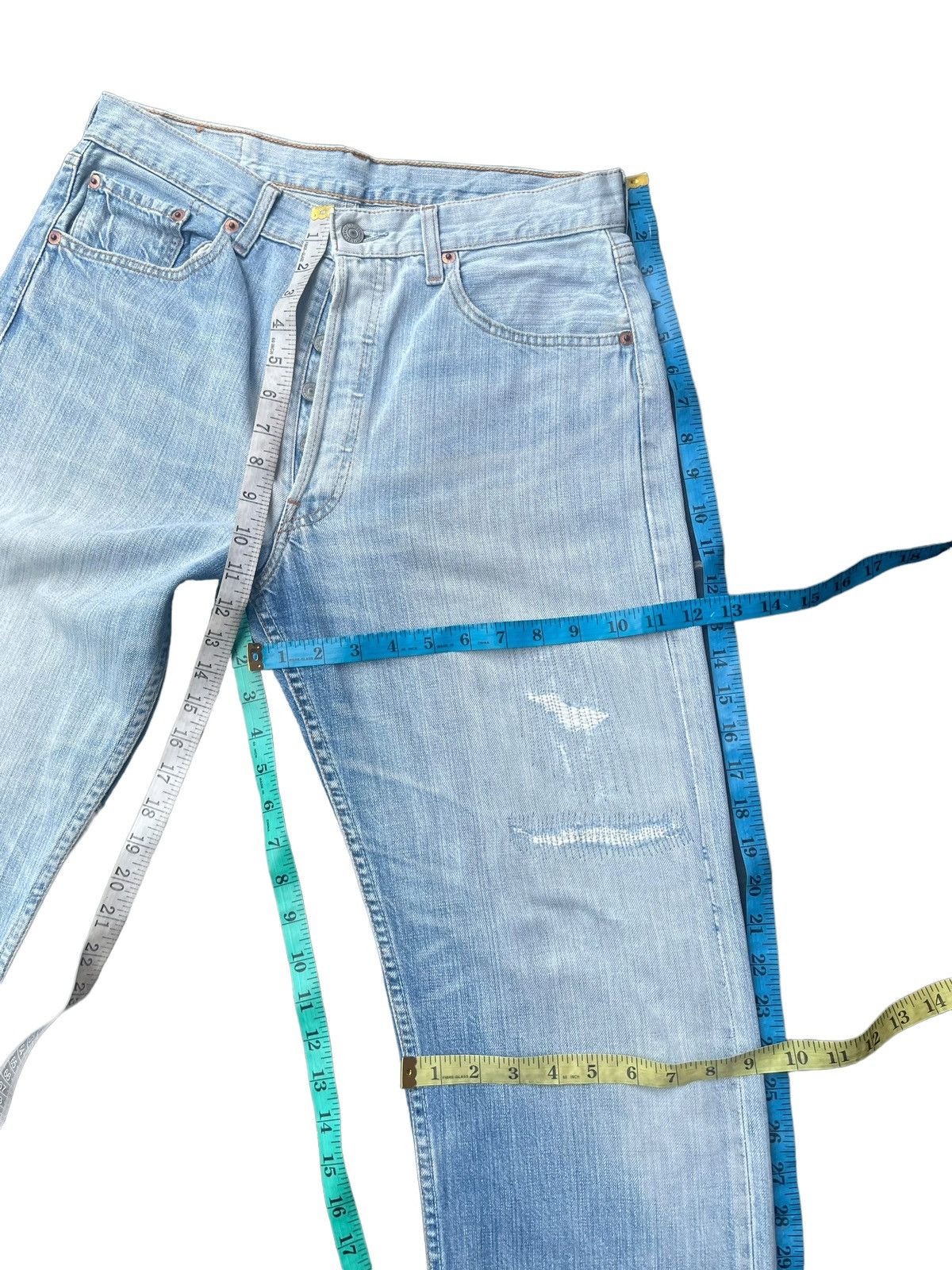 Levi's × Vintage Vintage 2005 Levis 501 e Faded Distressed Size US 32 / EU 48 - 14 Thumbnail