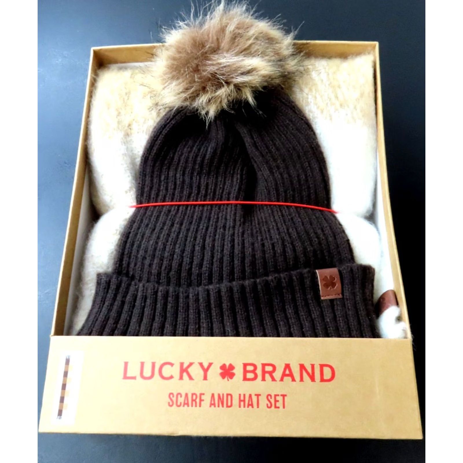 Lucky Brand VINTAGE Lucky Brand Scarf And Hat Set Brown Tan New In Box Size ONE SIZE - 2 Thumbnail