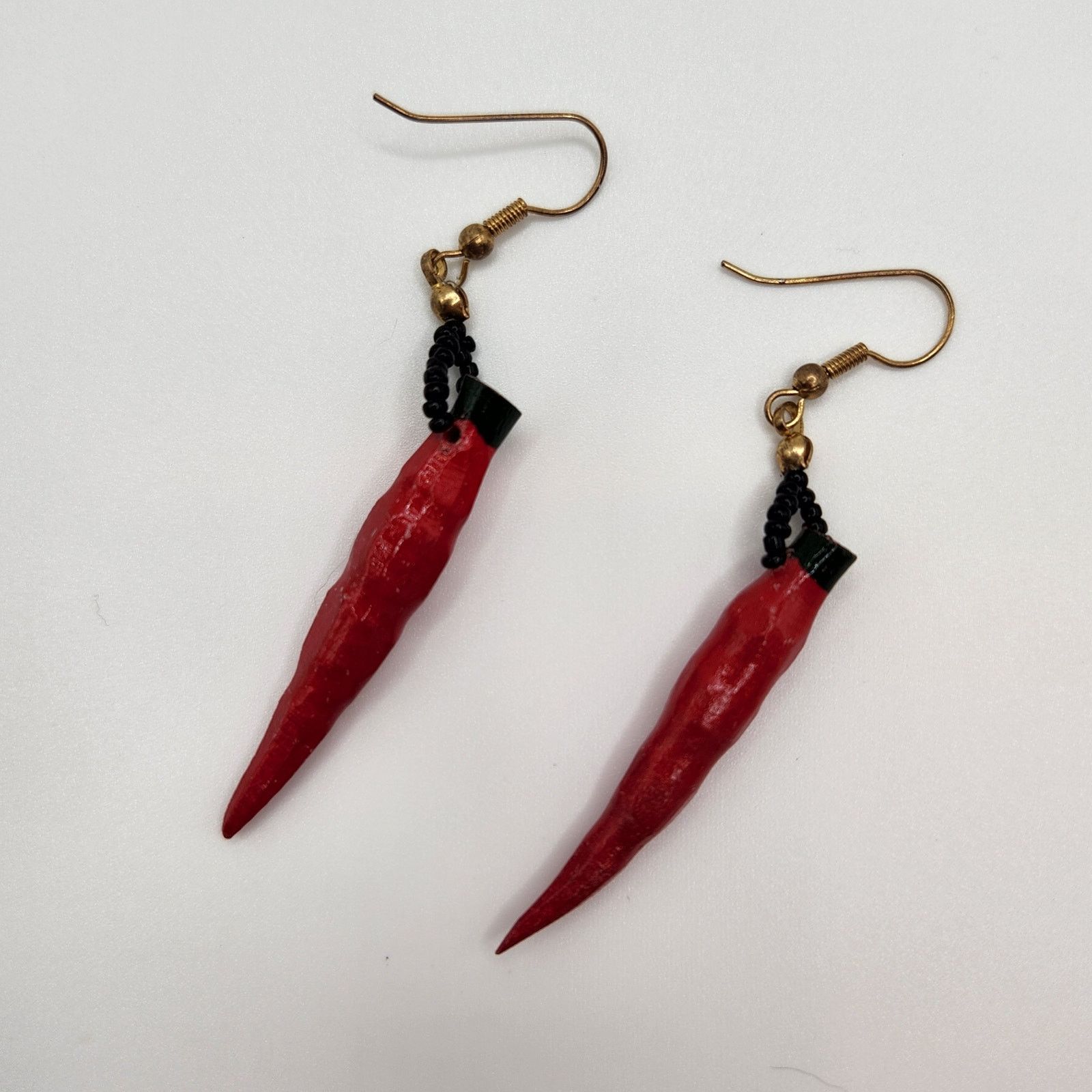 Other Red Chili Pepper Dangle Earrings with Hooks Size ONE SIZE - 5 Thumbnail