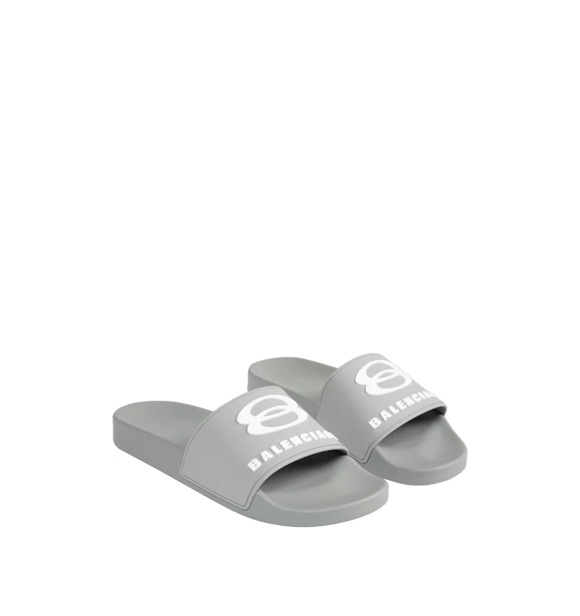 Balenciaga o1h1sh11225 Pool Slide in Grey/White Size US 6 / EU 39 - 3 Thumbnail