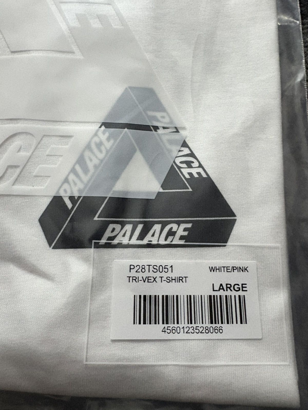 Palace Palace Tri-Vex T-Shirt White Pink Size US L / EU 52-54 / 3 - 4 Thumbnail