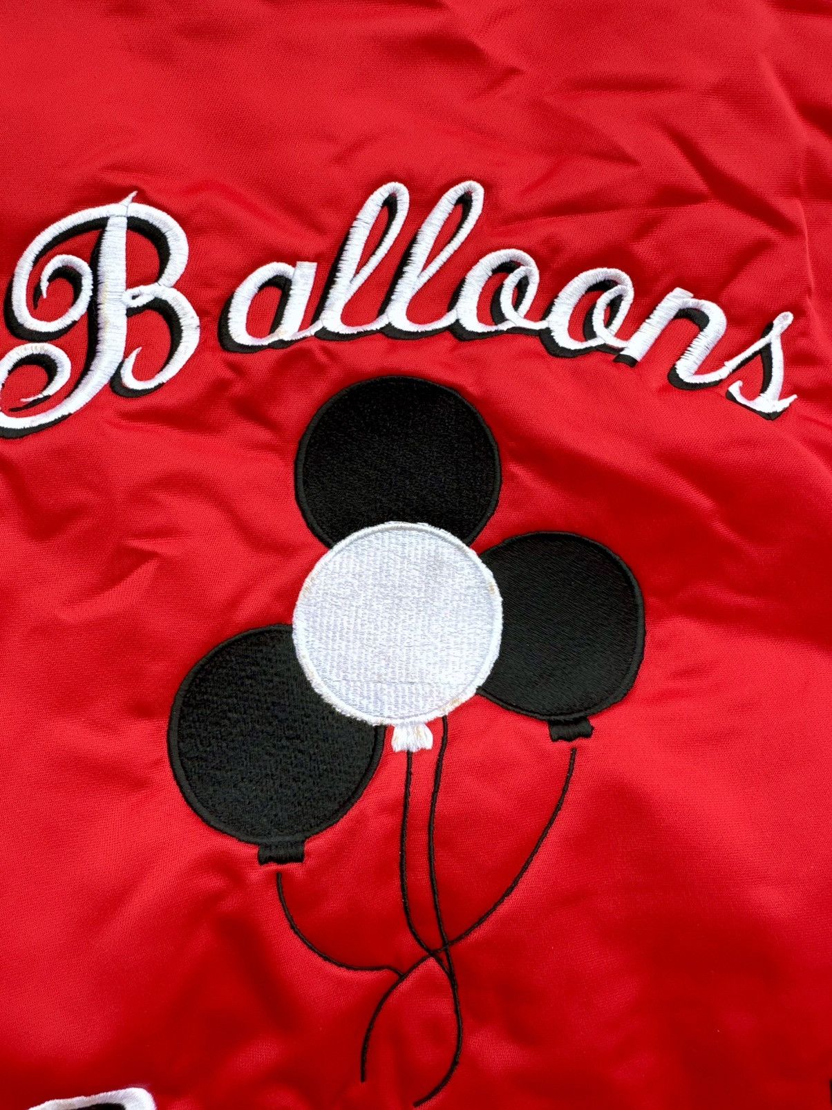Vintage Vintage 90’s Balloons XO Unlimited Red Satin Bomber Jacket Size US XL / EU 56 / 4 - 5 Thumbnail