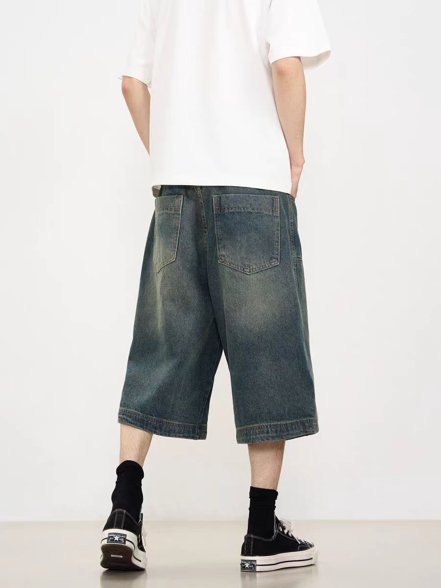 Japanese Brand × Vintage Washed vintage lumberjack denim shorts Size US 34 / EU 50 - 2 Thumbnail