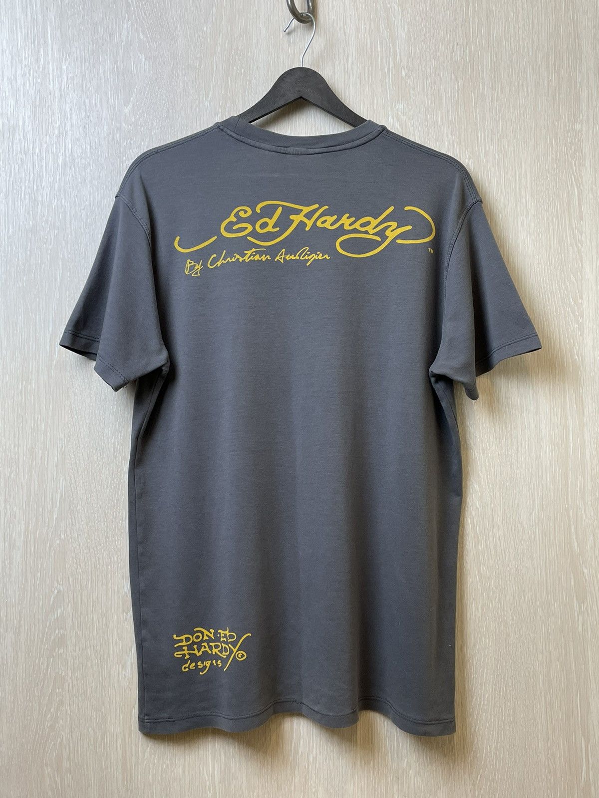 Christian Audigier × Ed Hardy × Vintage Vintage Ed Hardy Skull Logo T-shirt Size US XL / EU 56 / 4 - 5 Thumbnail