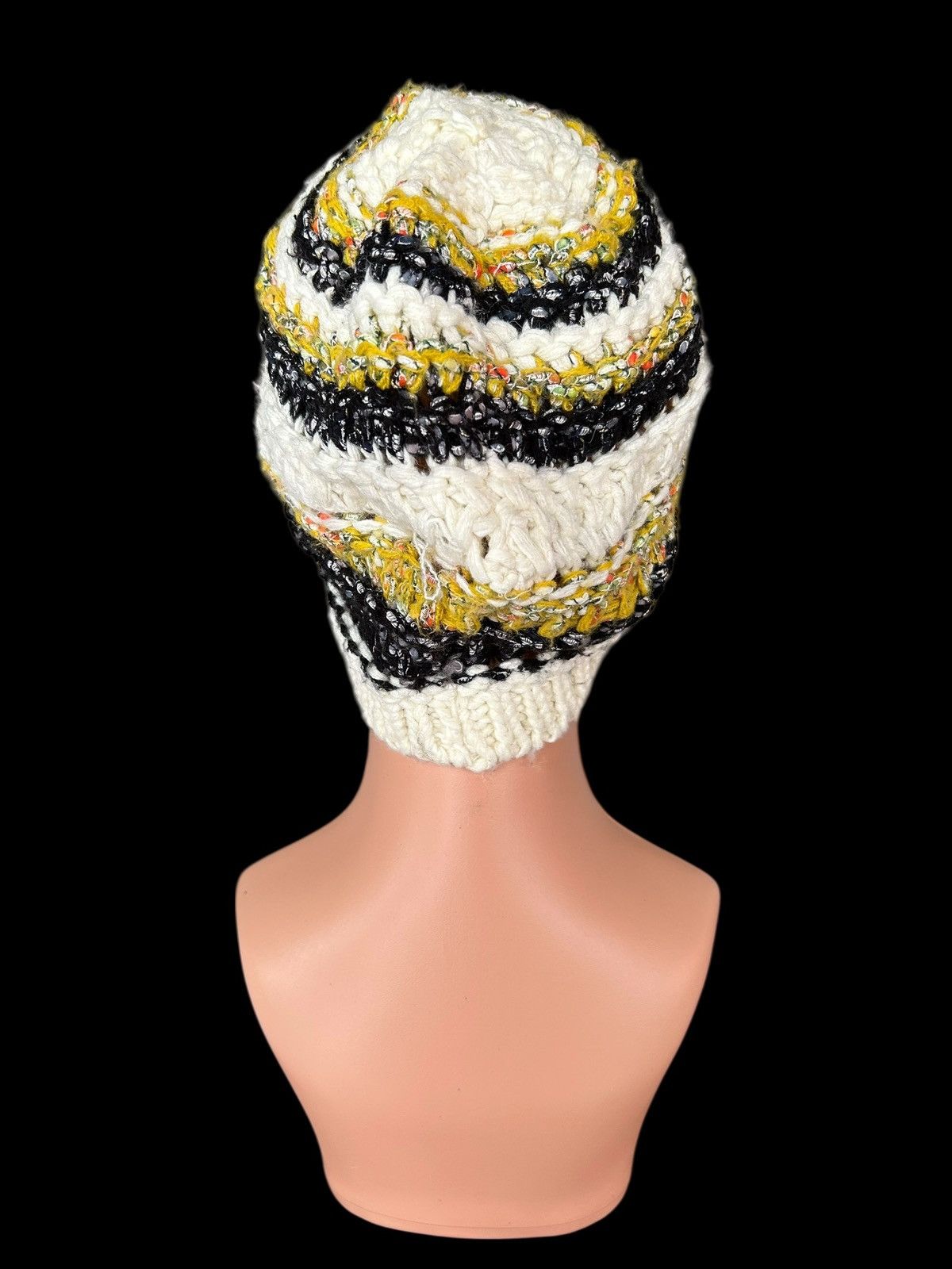 Japanese Brand Crochet Knitted Handmade Japanese Brand Juze Beanie Hats Size ONE SIZE - 4 Thumbnail