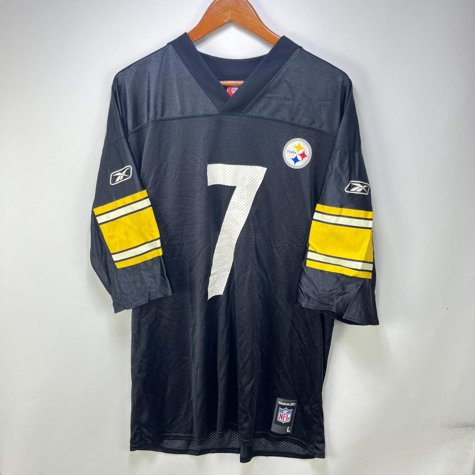 Reebok Vintage Pittsburgh Steelers Roethlisberger Jersey Large Size ONE SIZE - 1 Thumbnail