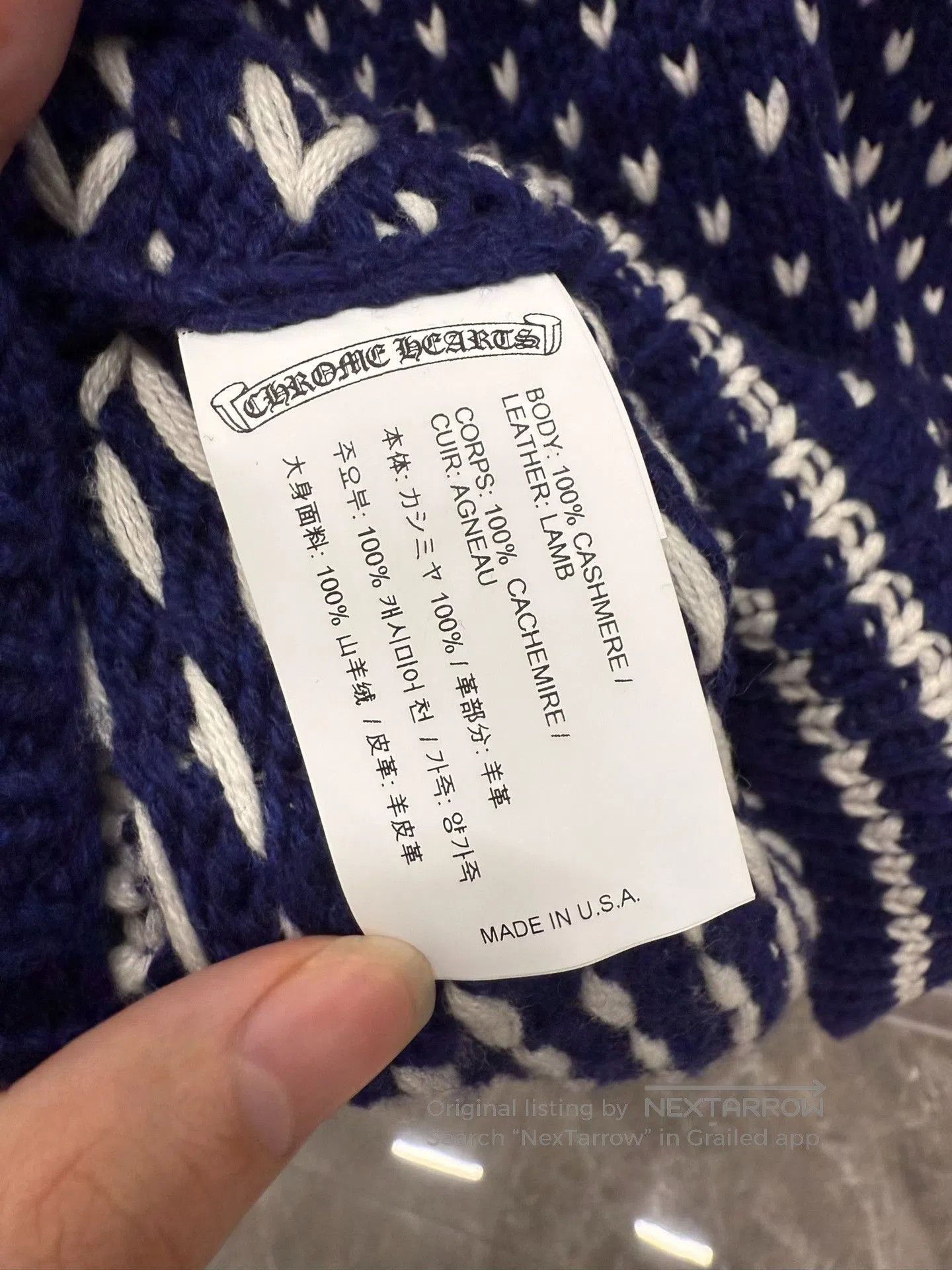 Chrome Hearts Chrome Hearts Cross Patch Silver Knit Sweater. Size US M / EU 48-50 / 2 - 8 Thumbnail