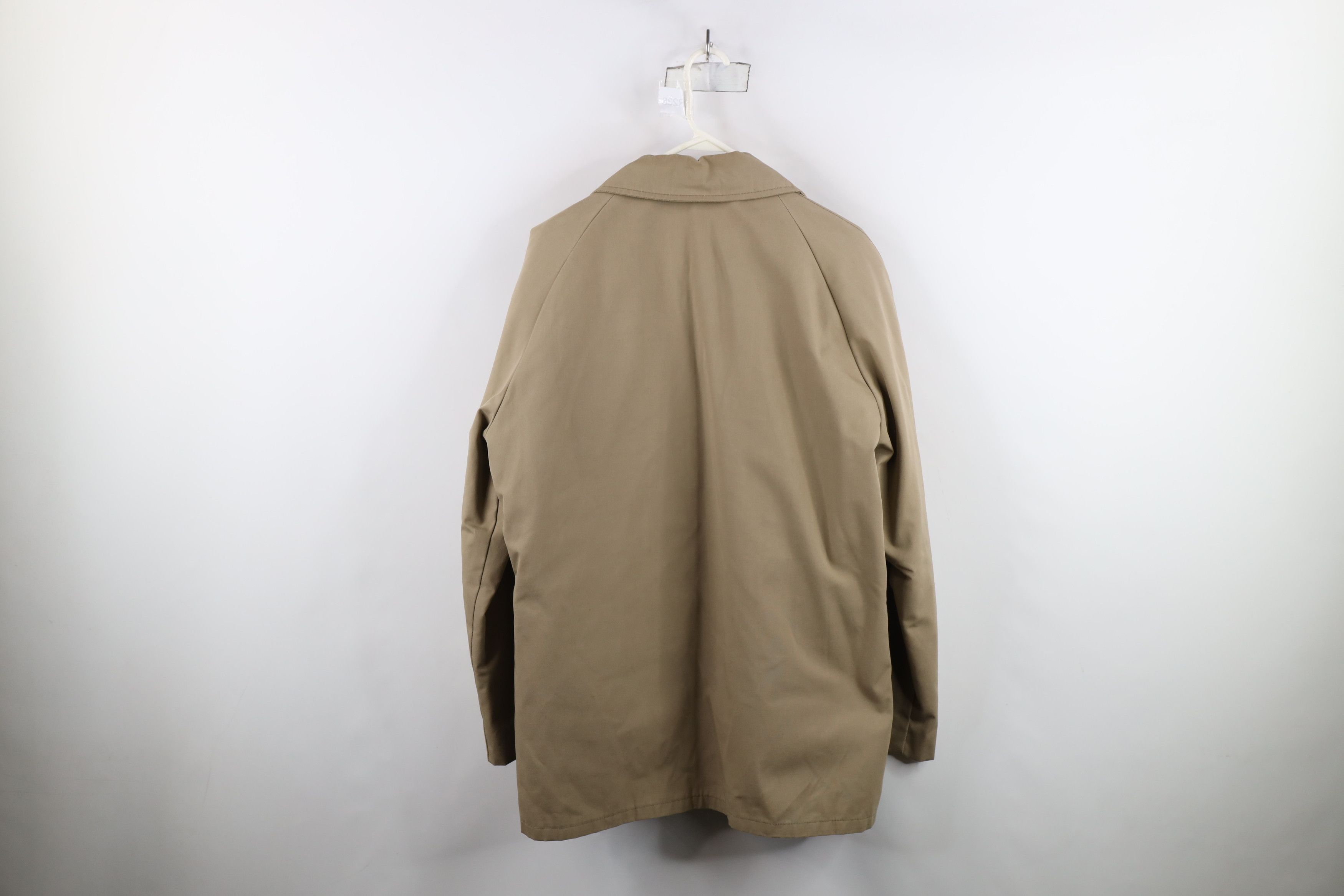 Vintage Vintage 70s Streetwear Lined Zip Collared Jacket Beige USA Size US L / EU 52-54 / 3 - 13 Thumbnail