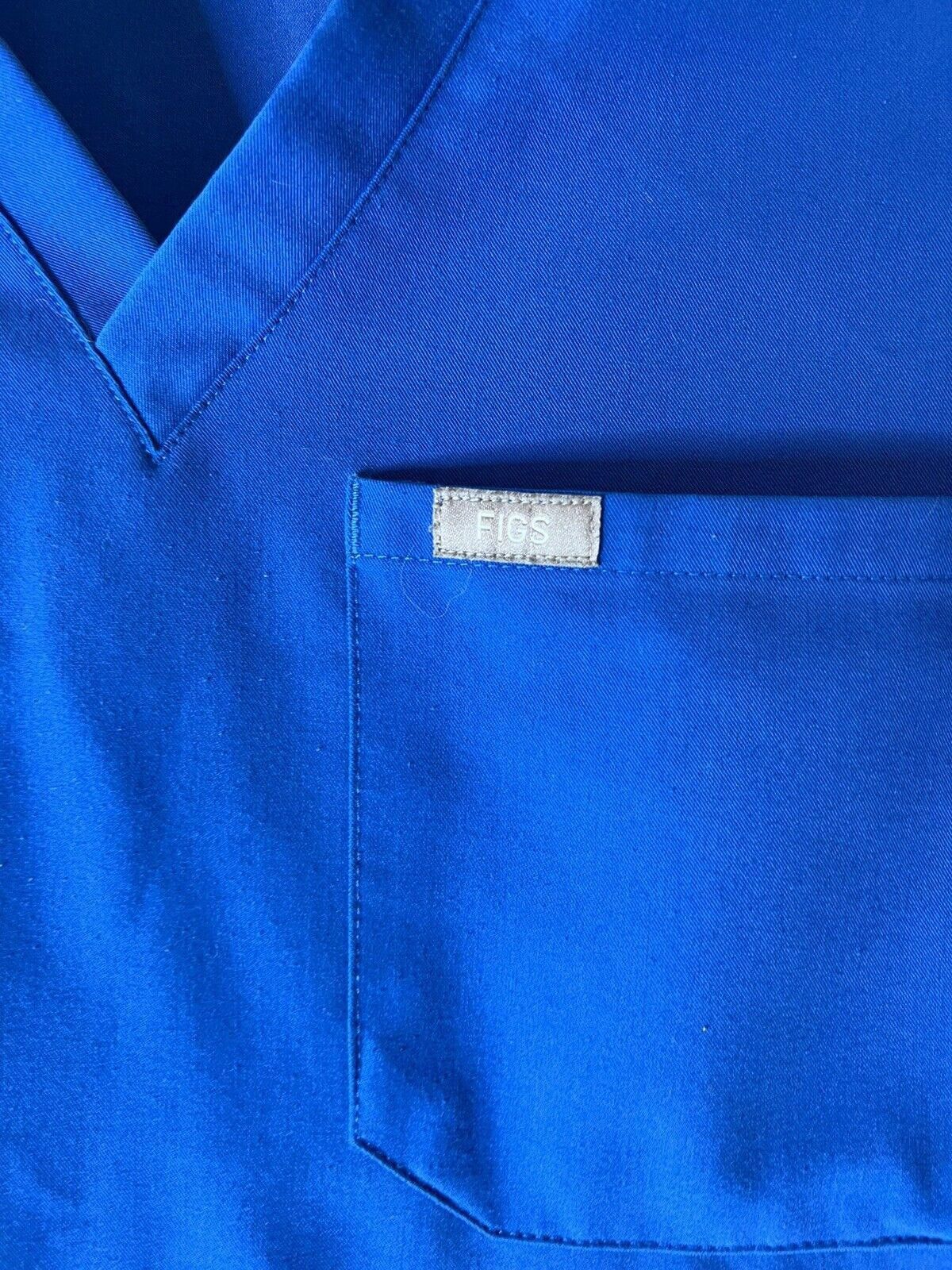 Designer Figs Technical Collection Pocket Medical Scrub Top Blue S Size ONE SIZE - 2 Thumbnail