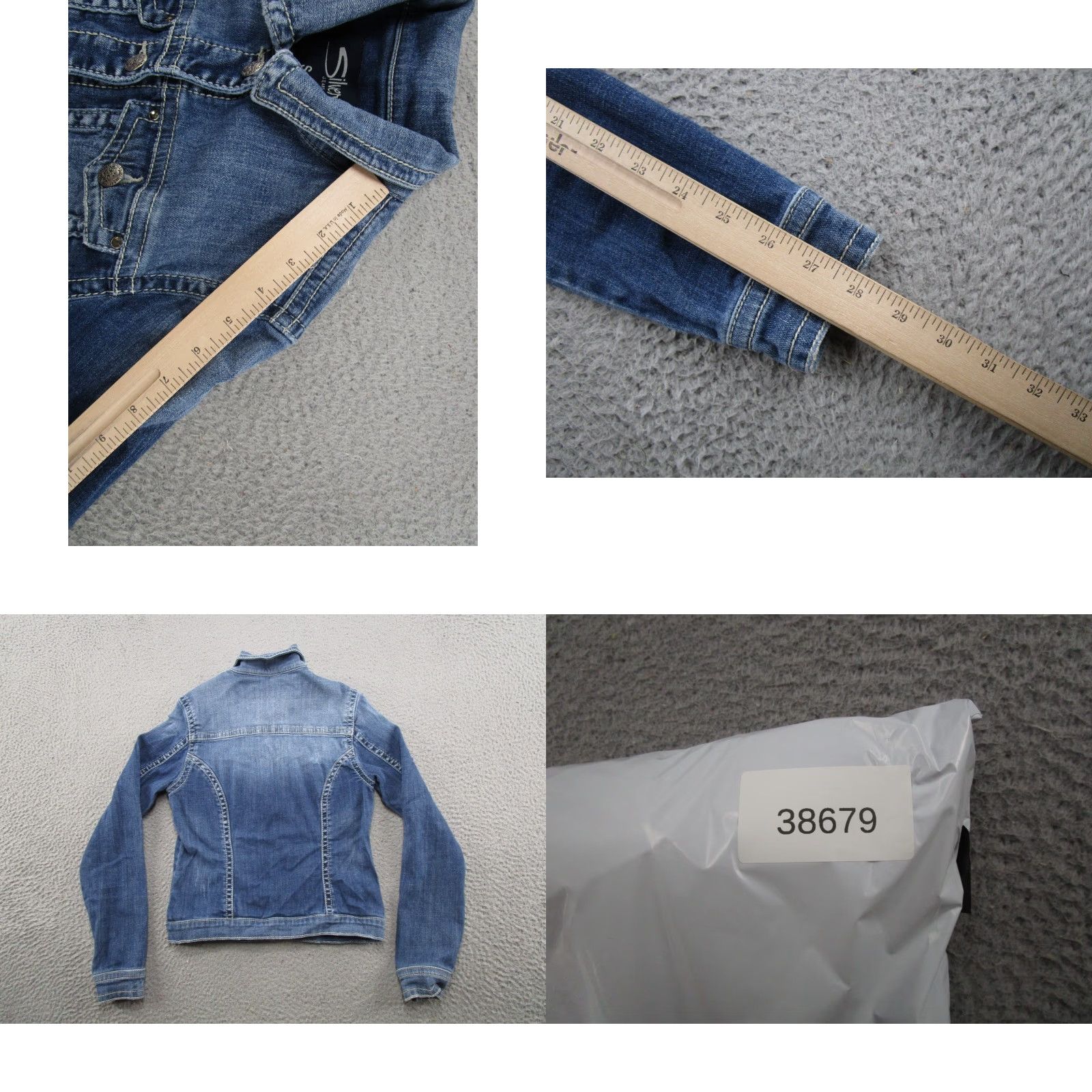 Vintage Silver Jeans Co Denim Jacket Womens Size S Regular Small Blue Trucker Button Up Casual Basic Jacket Size 28" / US 6 / IT 42 - 8 Thumbnail