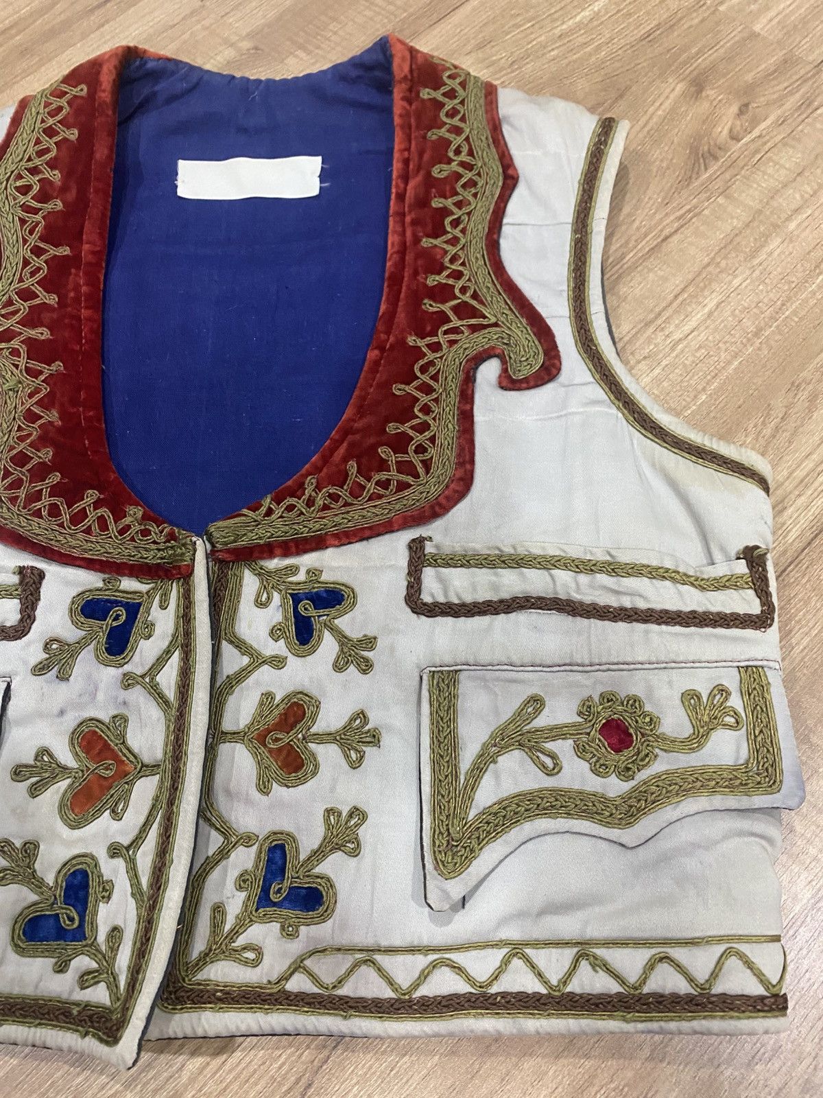 Vintage Vintage Ottoman Turkish Embroidered Velvet Vest Handcrafted Size US M / EU 48-50 / 2 - 4 Thumbnail