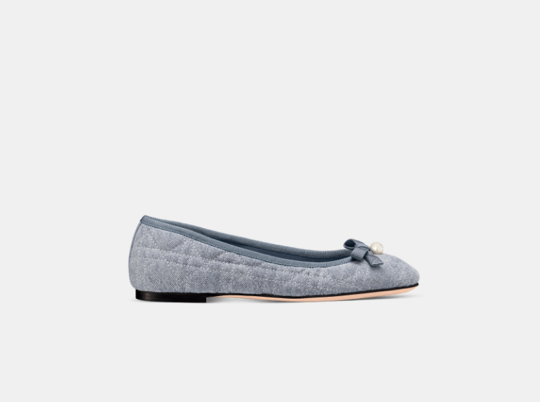 Dior o1w1db10126 KCB940 Ballet Flats in Blue Size US 6 / IT 36 - 1 Thumbnail