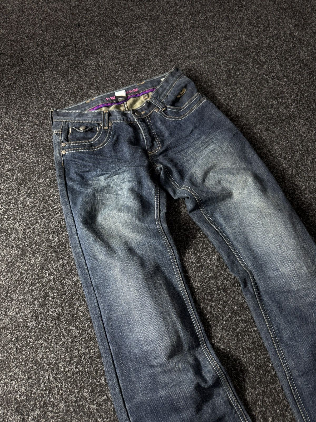 Harley Davidson Vintage 90s Racing MOTO biker Held denim women’s jeans pants Size 29" - 5 Thumbnail