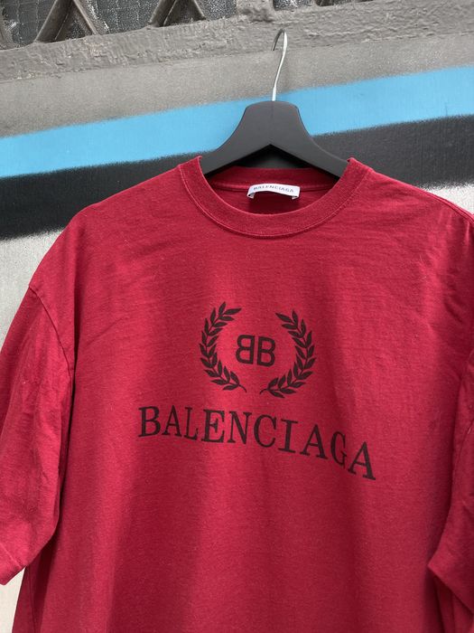 Balenciaga Balensiaga double B logo t shirt tee | Grailed