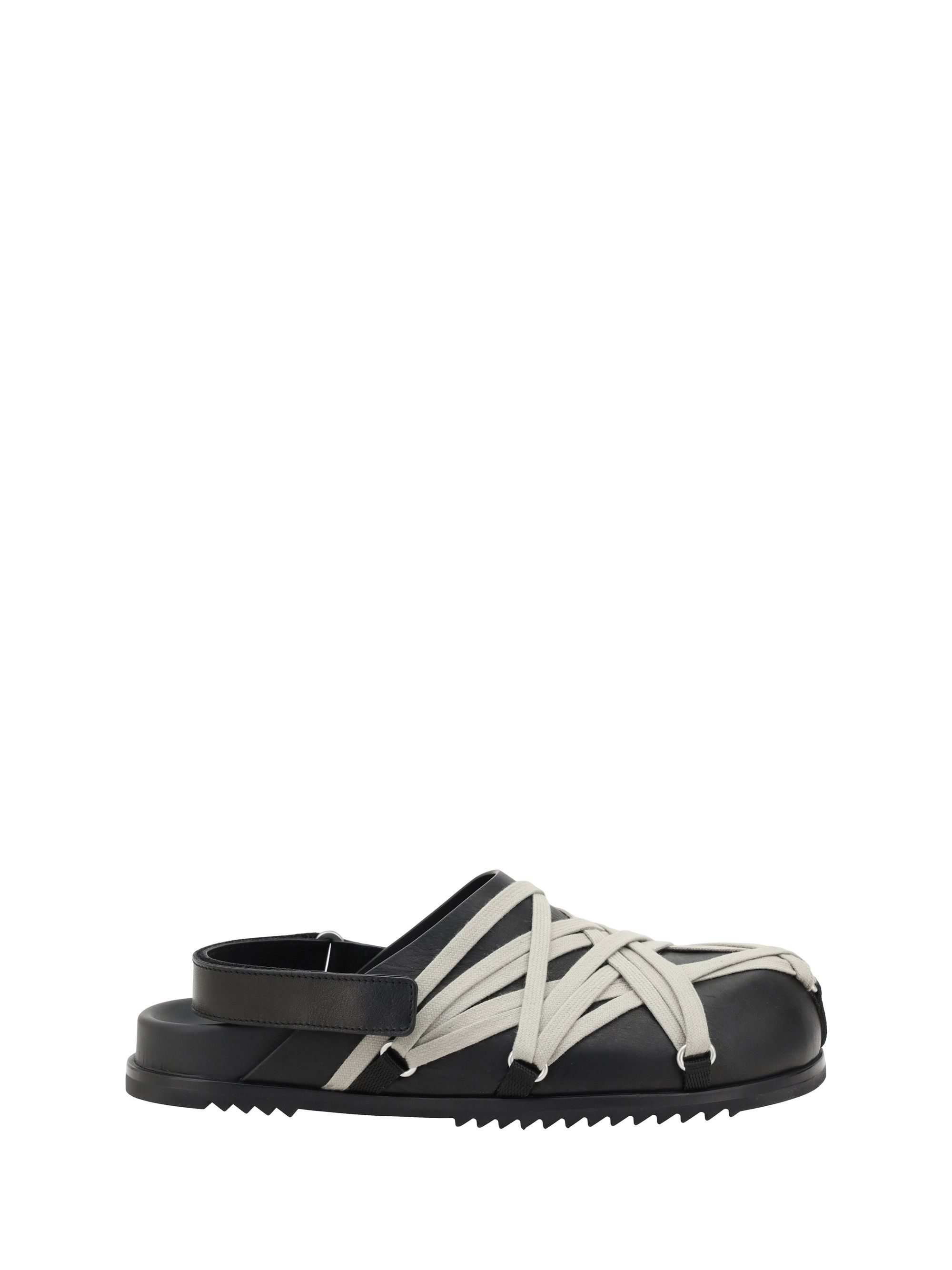 Megalace leather Mules