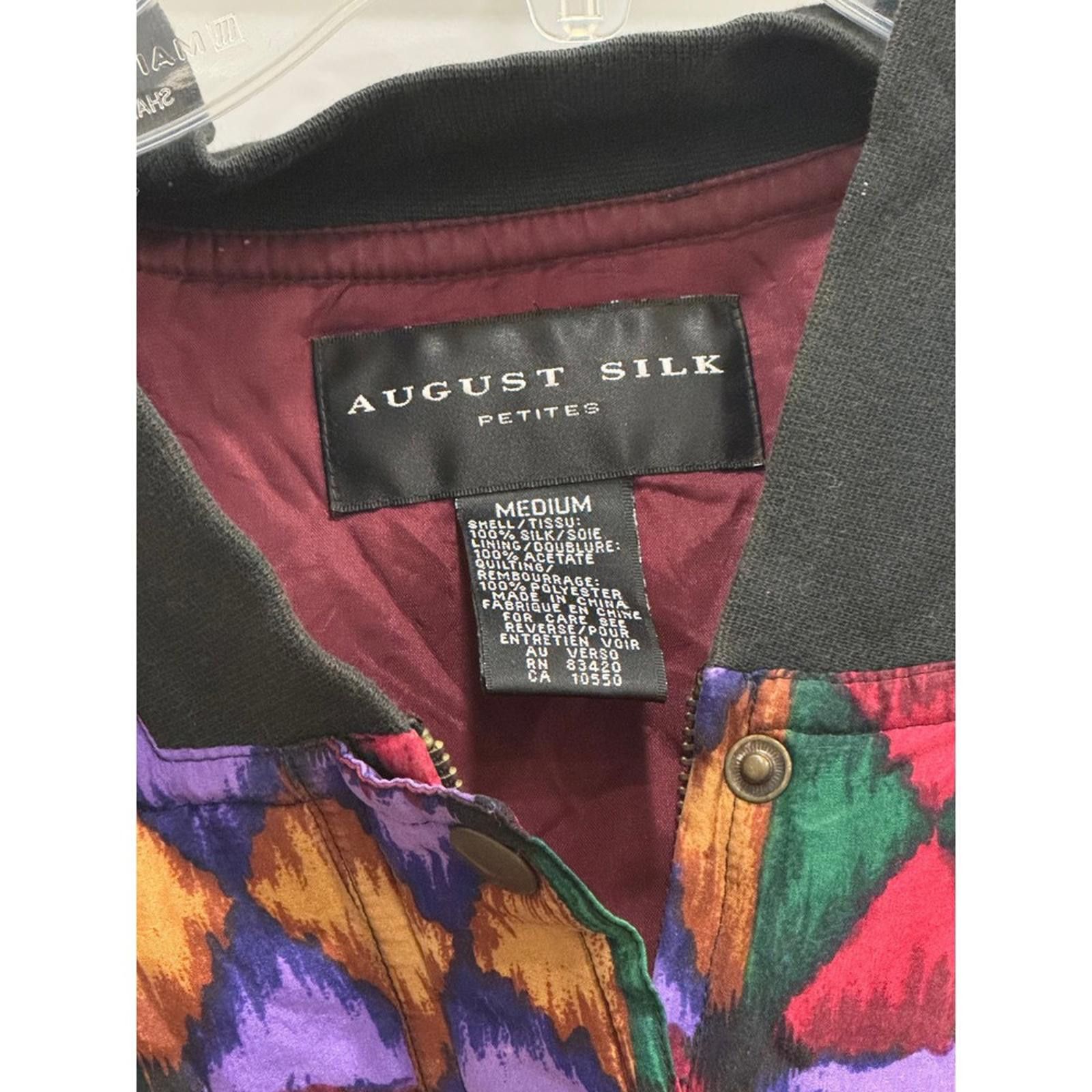 Other August Silk Vintage PS Geometric Print Silk Bomber Jacket Size S / US 4 / IT 40 - 2 Thumbnail