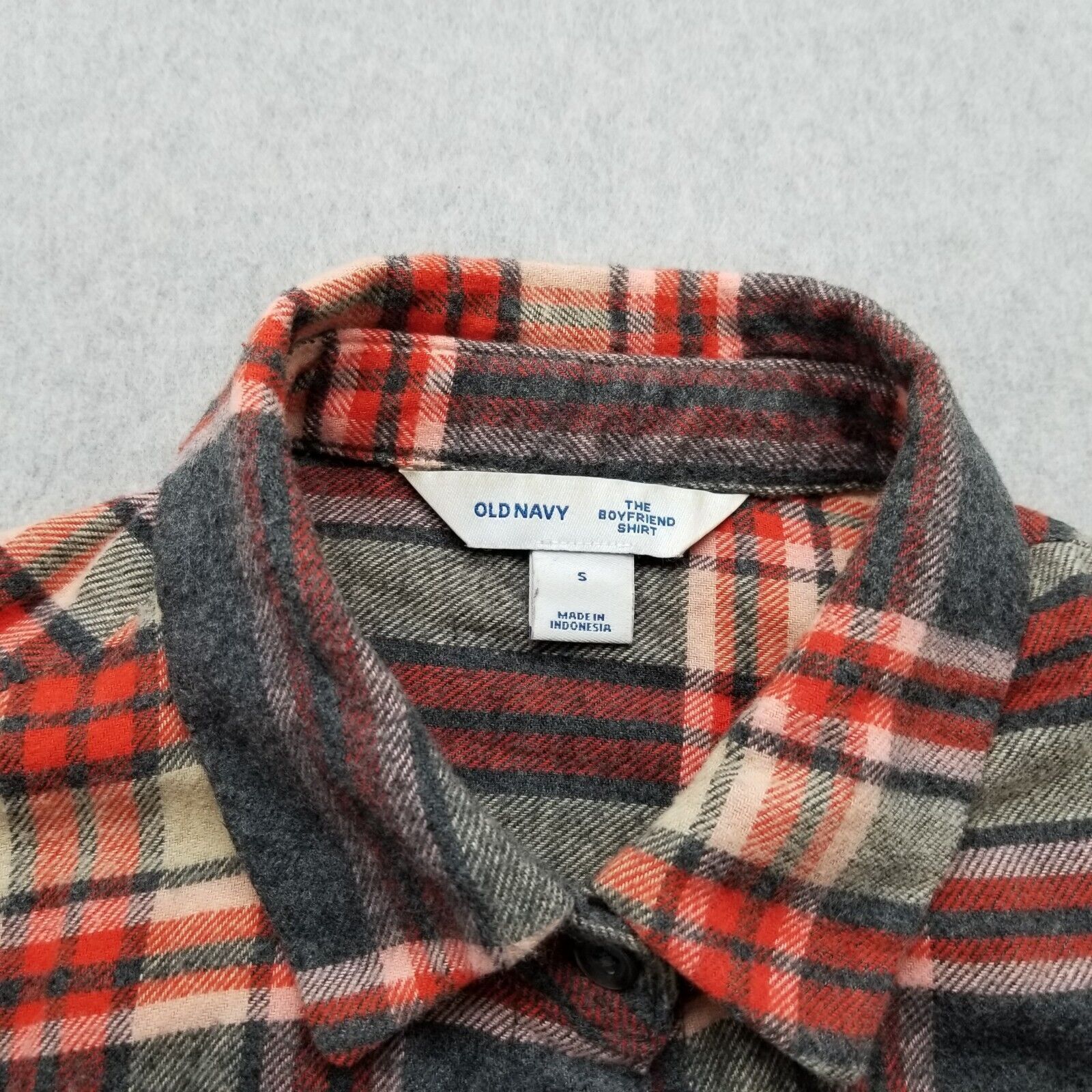 Old Navy Old Navy Flannel Womens Small Plaid Button Up Oversized Size S / US 4 / IT 40 - 2 Thumbnail