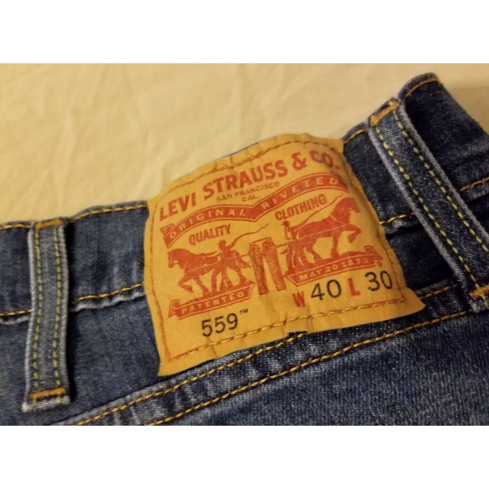 Levi's Levi's 559 Jeans Mens 40x30 Relaxed Straight Denim Pants Blue Stretch 42x29 Size US 40 / EU 56 - 3 Thumbnail