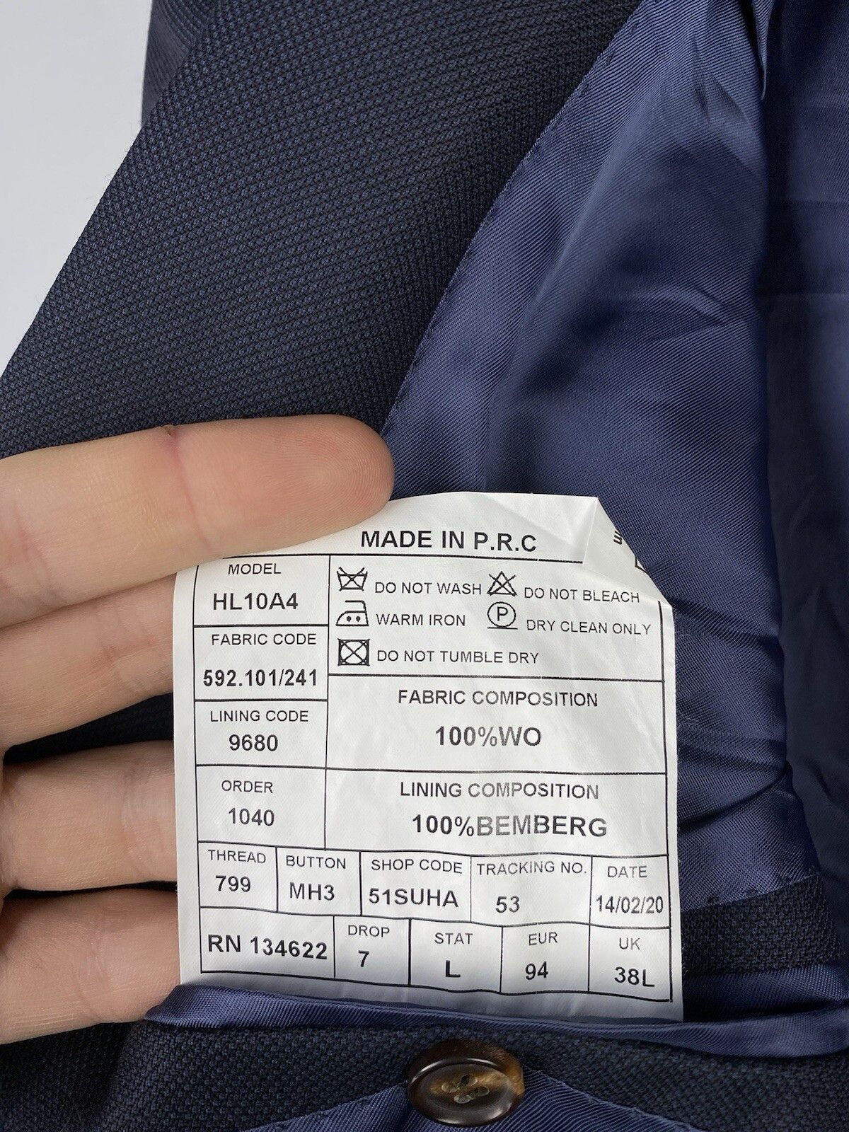 Suitsupply Suitsupply Pure Wool Button Suit Jacket Blazer Size 38L - 17 Thumbnail