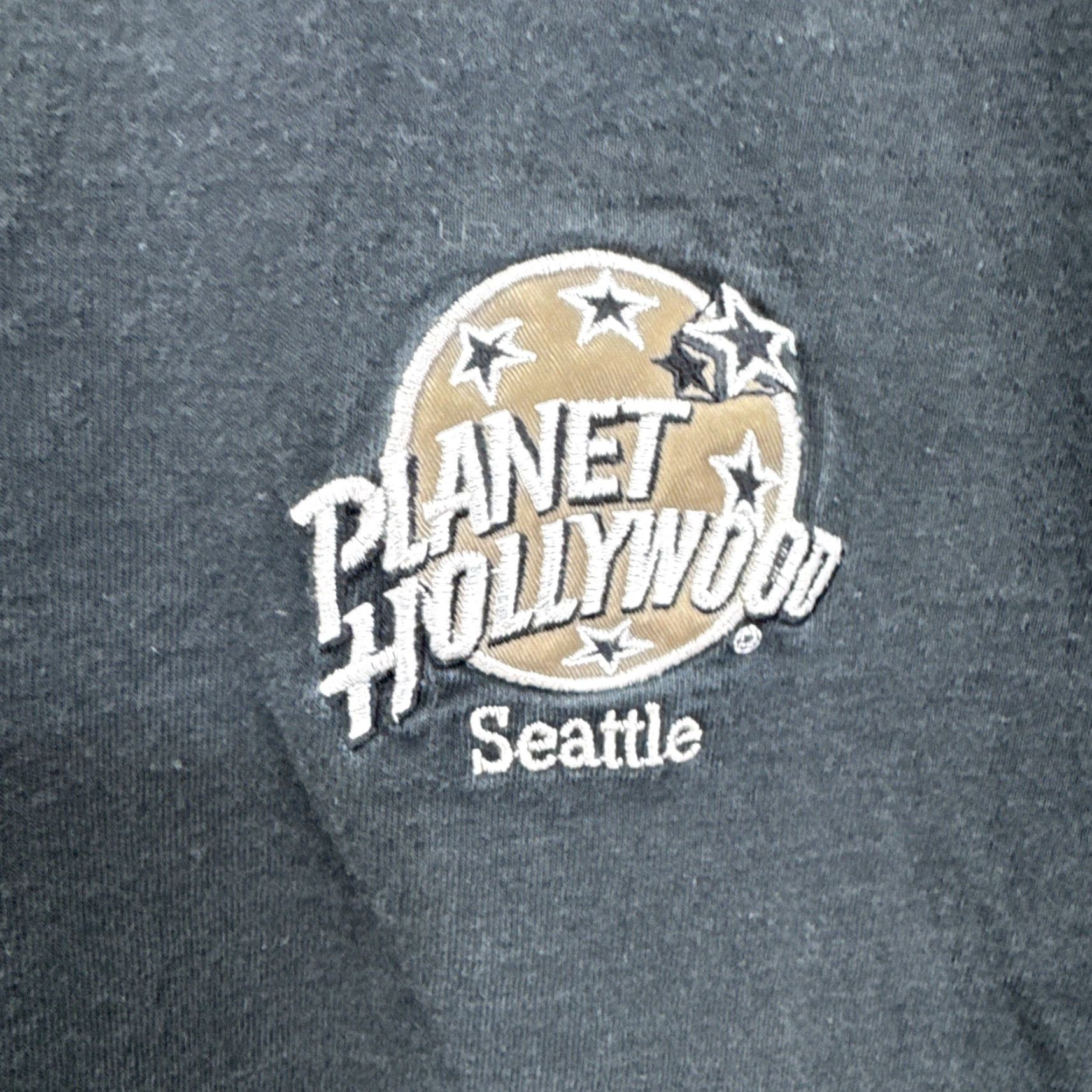 Planet Hollywood VINTAGE Planet Hollywood Seattle T-Shirt Embroidered Black Large 1991 USA Size US L / EU 52-54 / 3 - 7 Thumbnail