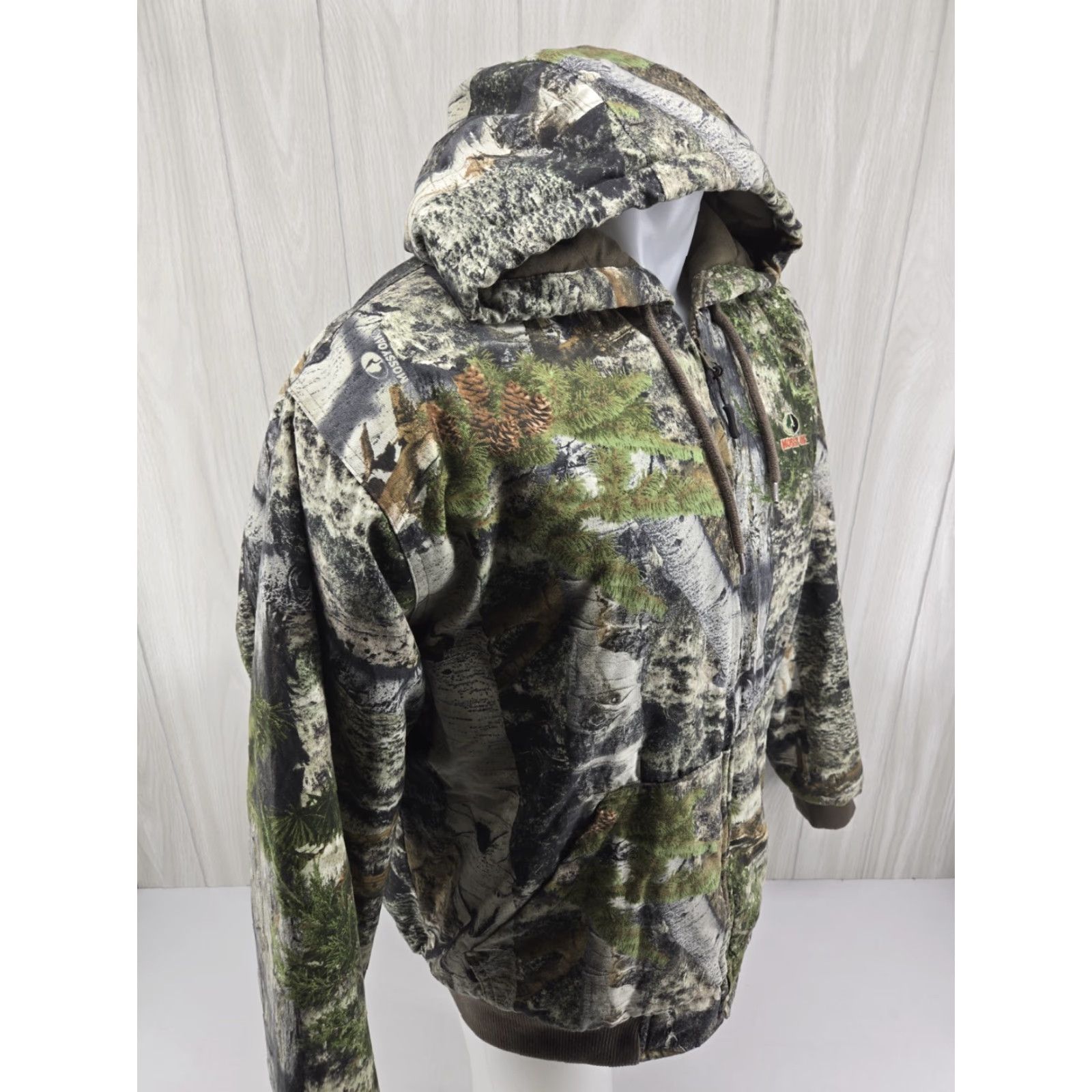 Vintage Mossy Oak Insulated Camo Jacket Green Full Zip Hooded Large Hunting Men L Zip Mos... Size US L / EU 52-54 / 3 - 7 Thumbnail