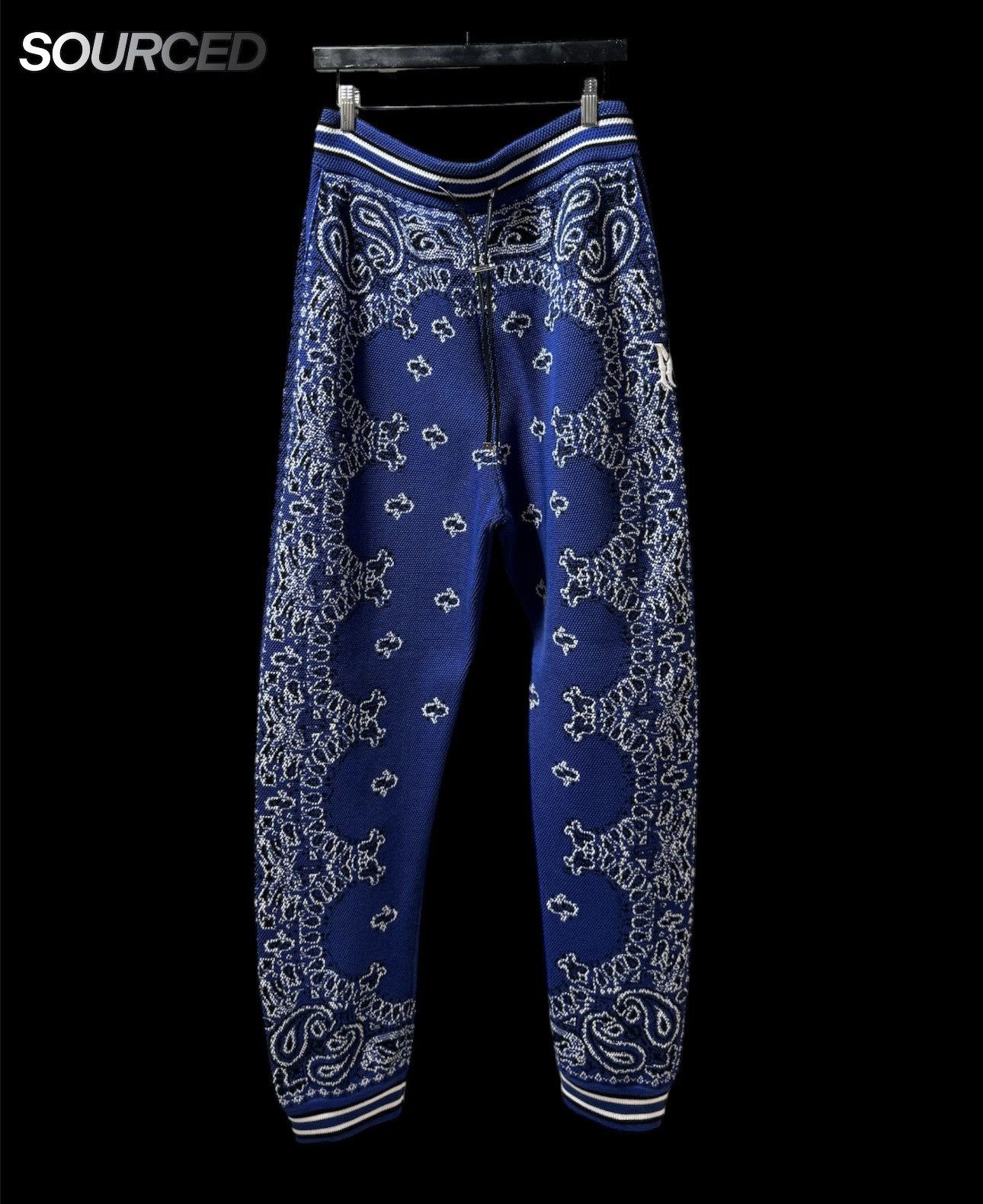 image of Amiri Blue Bandana Sweatpants, Men's (Size 36)