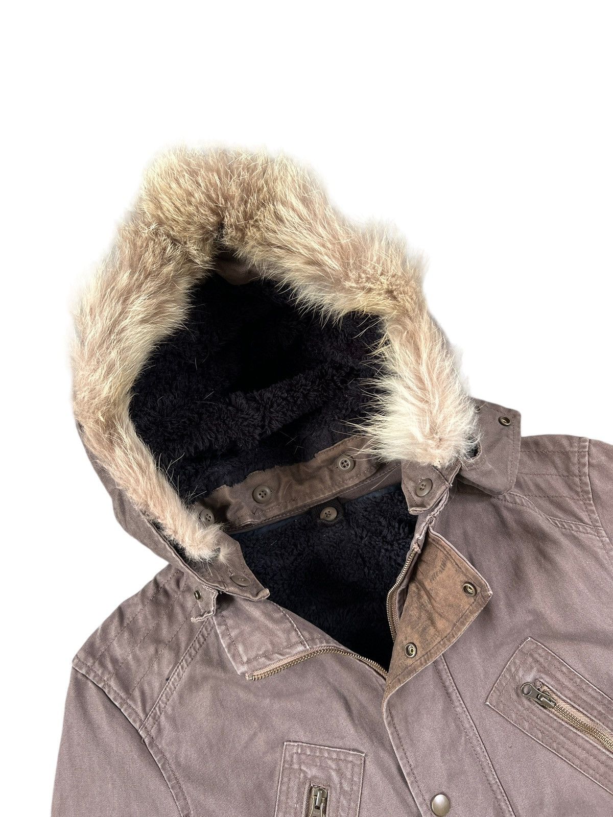 Japanese Brand × PPFM 2000 PPFM Fur Combat Parka Jacket Size US L / EU 52-54 / 3 - 6 Thumbnail