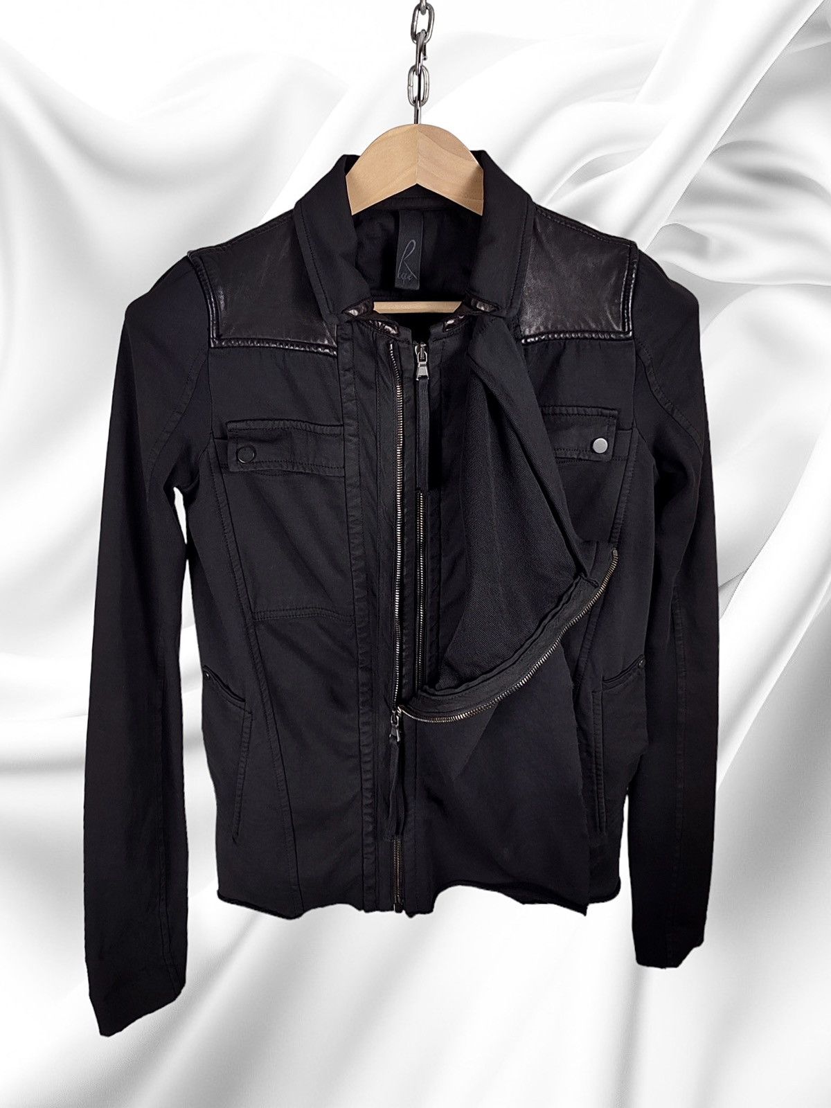 Ilaria Nistri Ilaria Nistri Roque Leather Cotton Avant-Garde Jacket Size US S / EU 44-46 / 1 - 3 Thumbnail