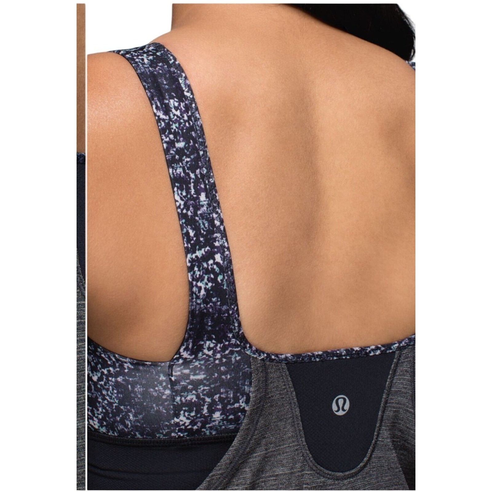Lululemon Lululemon 2 in 1 Pullover Tank Top Sports Bra 6 Gray Black Size S / US 4 / IT 40 - 6 Thumbnail