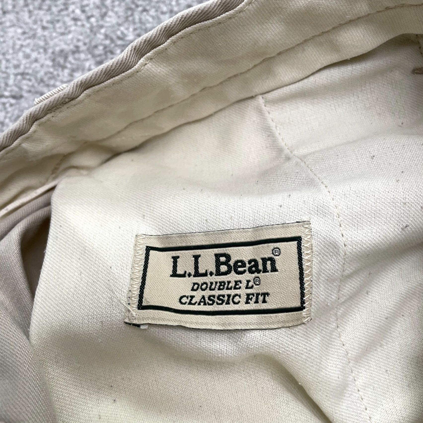Vintage L.L. Bean Classic Fit Khaki Pants Mens 36x29 Beige Straight Leg 90s Y2K Size US 36 / EU 52 - 7 Thumbnail