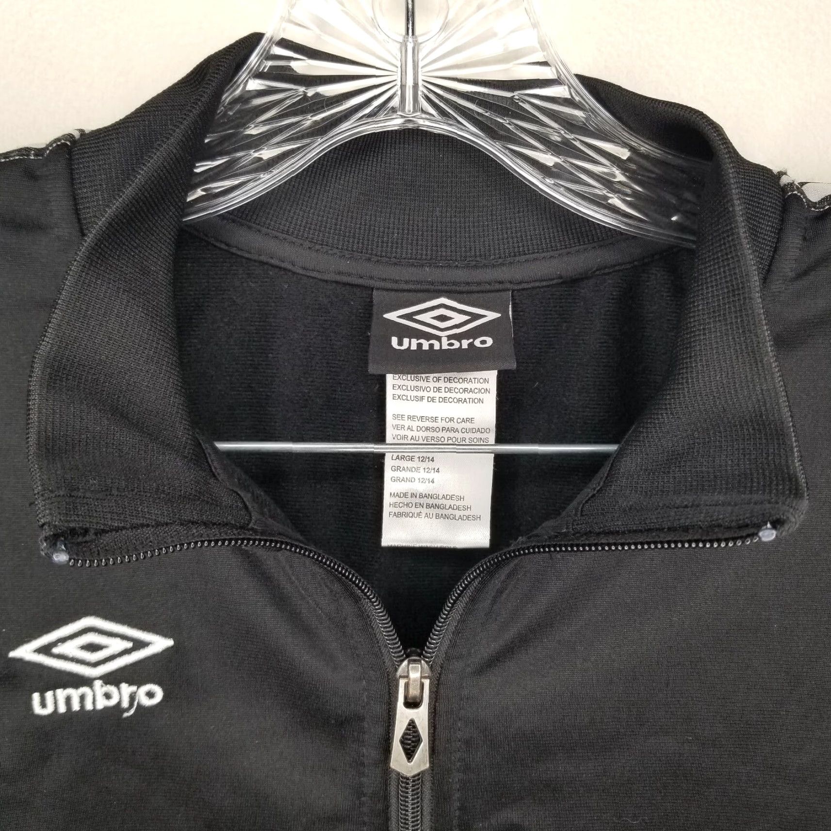 Umbro Umbro Womens Activewear Jacket Long Sleeve Black Full Zip Size L Size L / US 10 / IT 46 - 3 Thumbnail