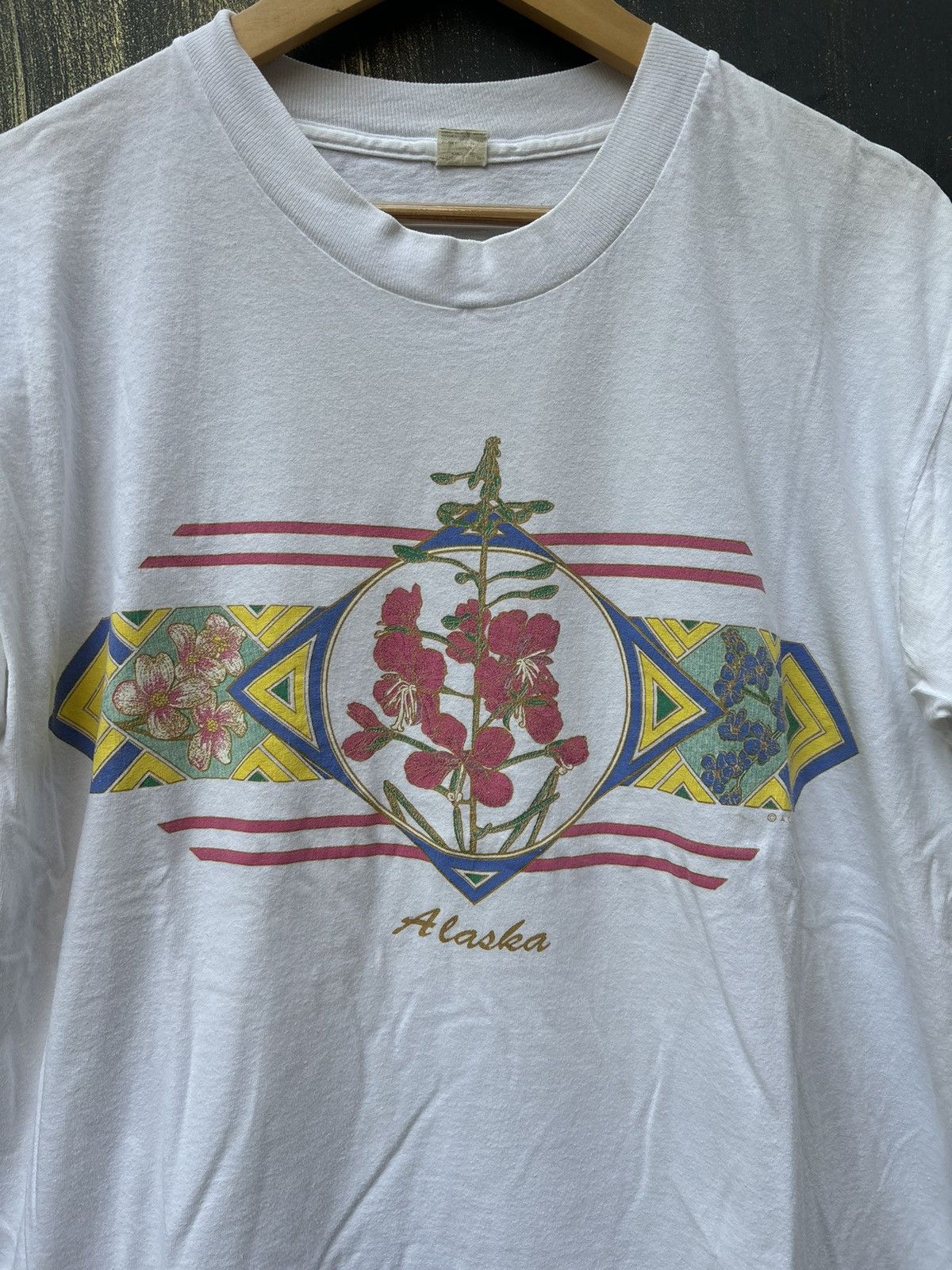 Vintage RARE! Vintage 90’s Art Flower Tee Size US L / EU 52-54 / 3 - 4 Thumbnail