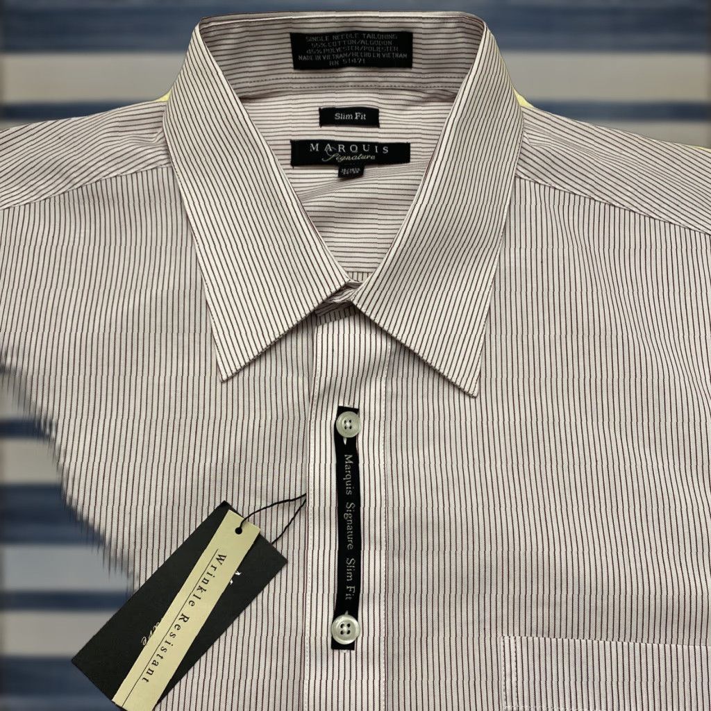 Men's Long Sleeve Formal Shirt Marquis Men's Long Sleeve Dress Shirt -  Wrinkle-Resistant Cotton Blend, Regular Fit, Big & Tall Sizes Available Big  And Tall Dress Shirt