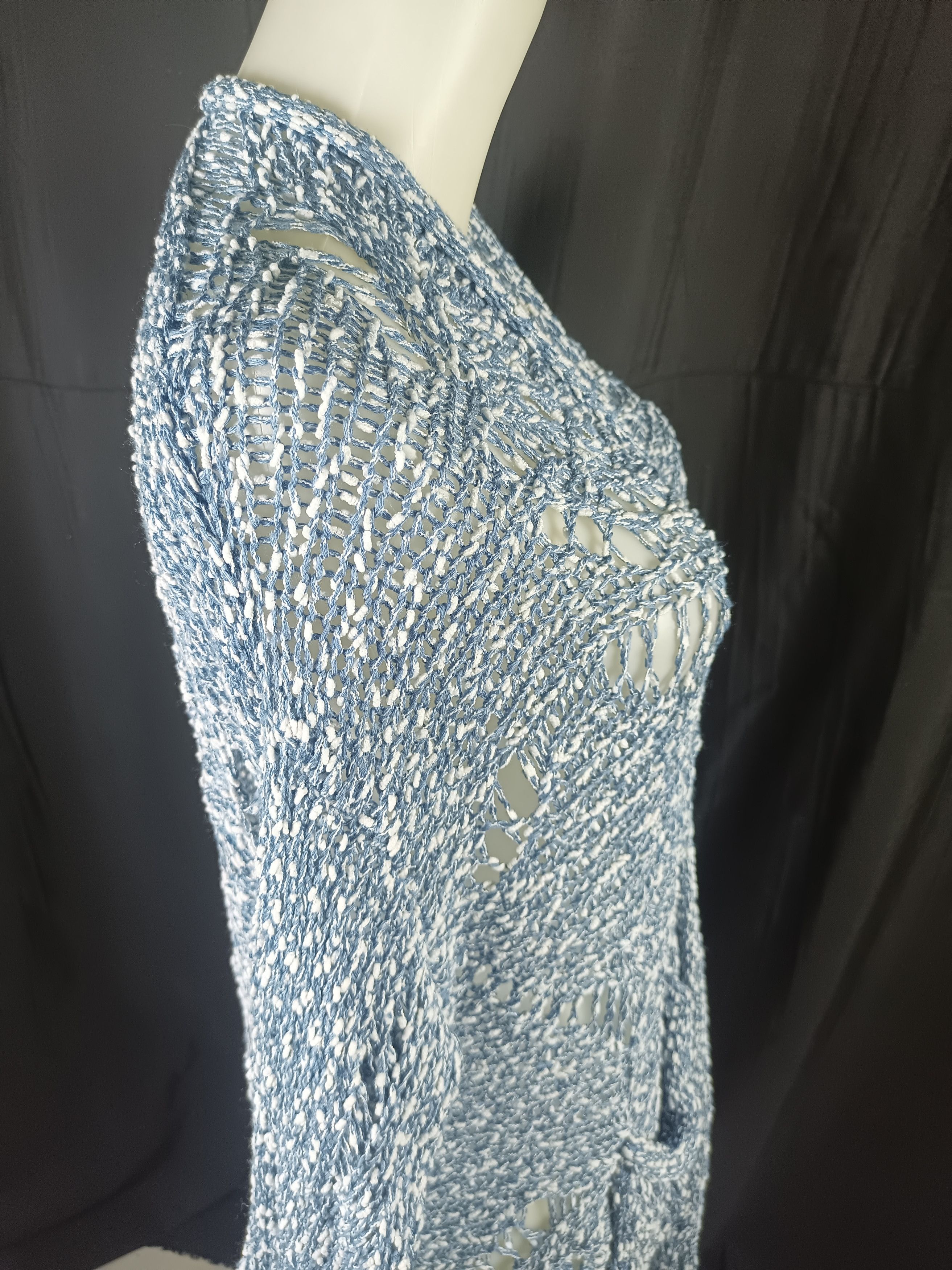 Other A.P Design Fashion Distressed Tassel Cable Knit Cardigan Size L / US 10 / IT 46 - 19 Thumbnail