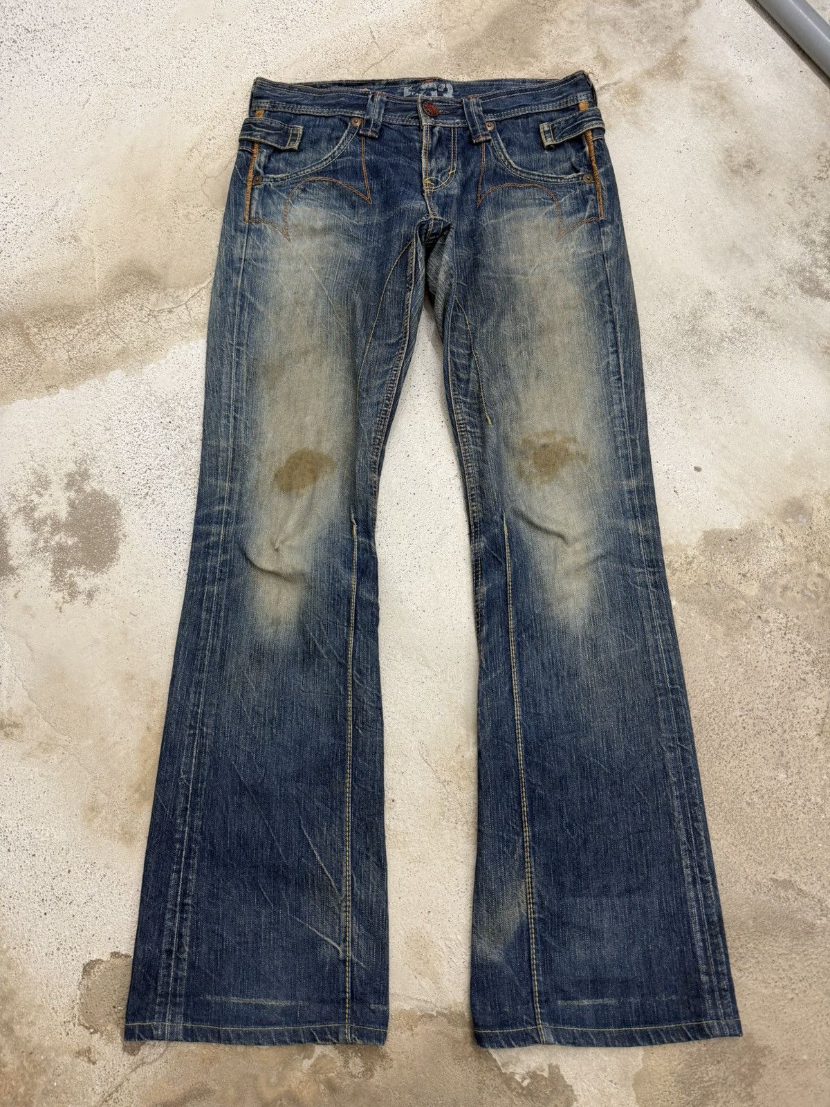 Edwin Vintage Edwin Blue Trip 503 Mudwash Dirty Distress Denim Size US 30 / EU 46 - 1 Thumbnail