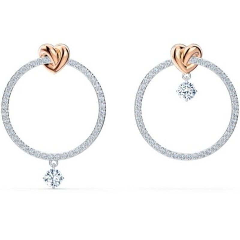Swarovski Swarovski Lifelong Heart hoop earrings New Size ONE SIZE - 1 Thumbnail