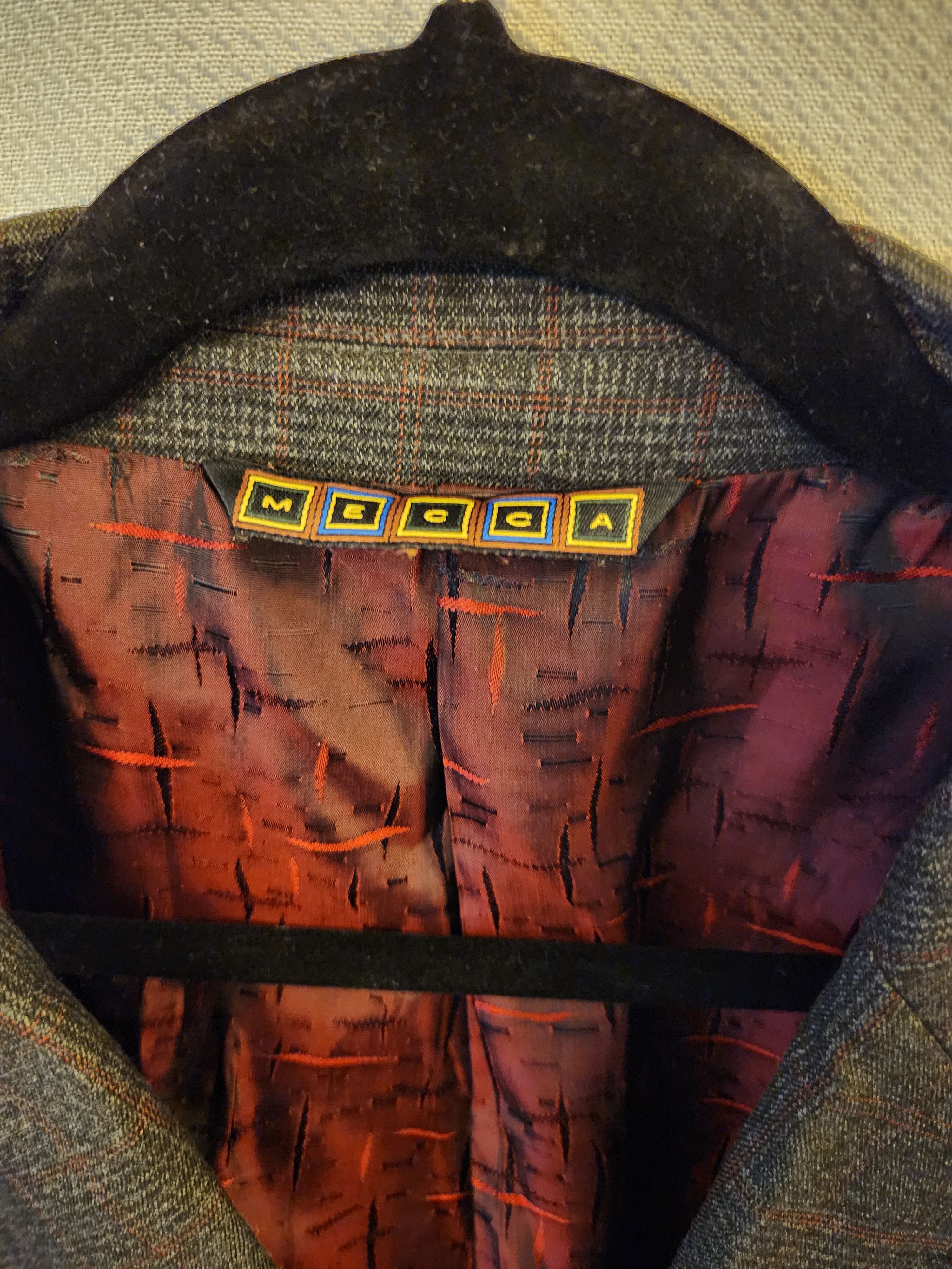 Mecca Vintage Men's 100% Wool Glen Plaid Car Coat Size US XL / EU 56 / 4 - 3 Thumbnail