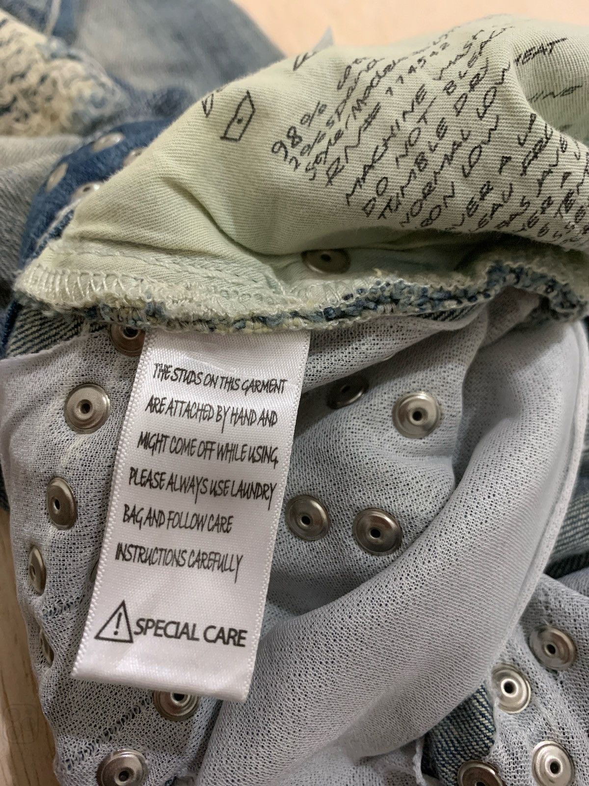 20471120 × If Six Was Nine × Japanese Brand Distressed Denim Blanknyc Studded ifsixwasnine Punk style Size 27" / US 4 / IT 40 - 10 Thumbnail