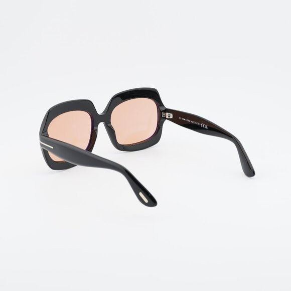 Tom Ford Tom Ford Ren FT1155 05E Sunglasses Black Square Frame Size ONE SIZE - 4 Thumbnail