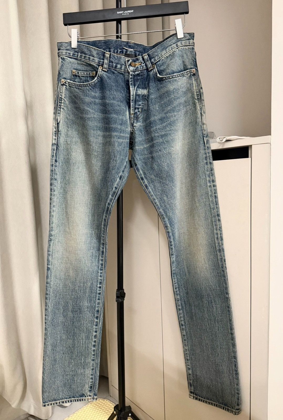 Saint Laurent Paris Saint Laurent 2021FW D18 Washed Distressed Denim Size US 31 - 1 Thumbnail