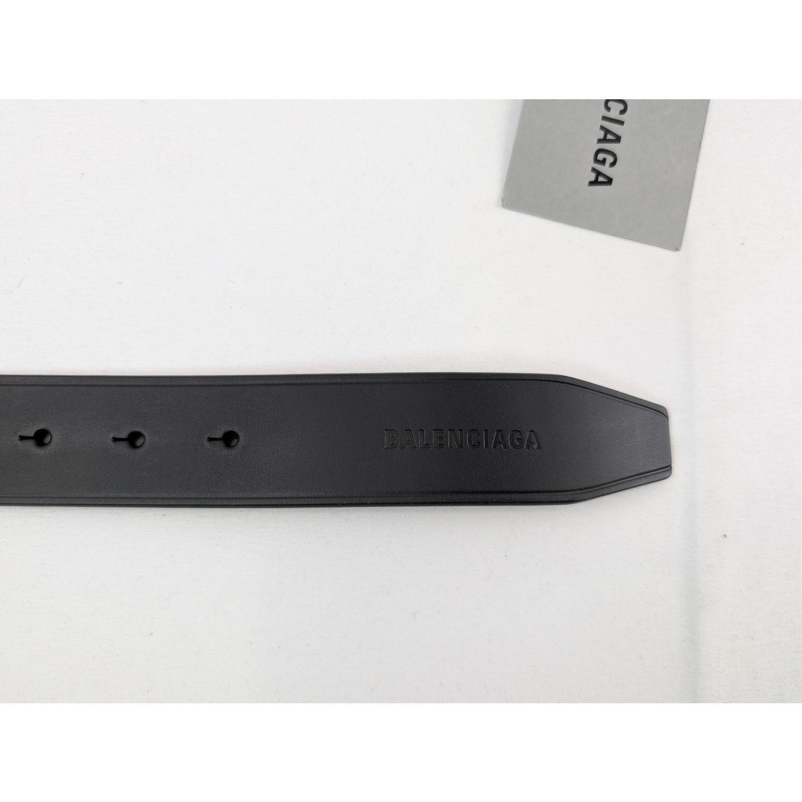 Balenciaga o1rshd1 Size: 85cm / Natural Calf Belt Crypto BB 35 in Black Size 34 - 8 Thumbnail